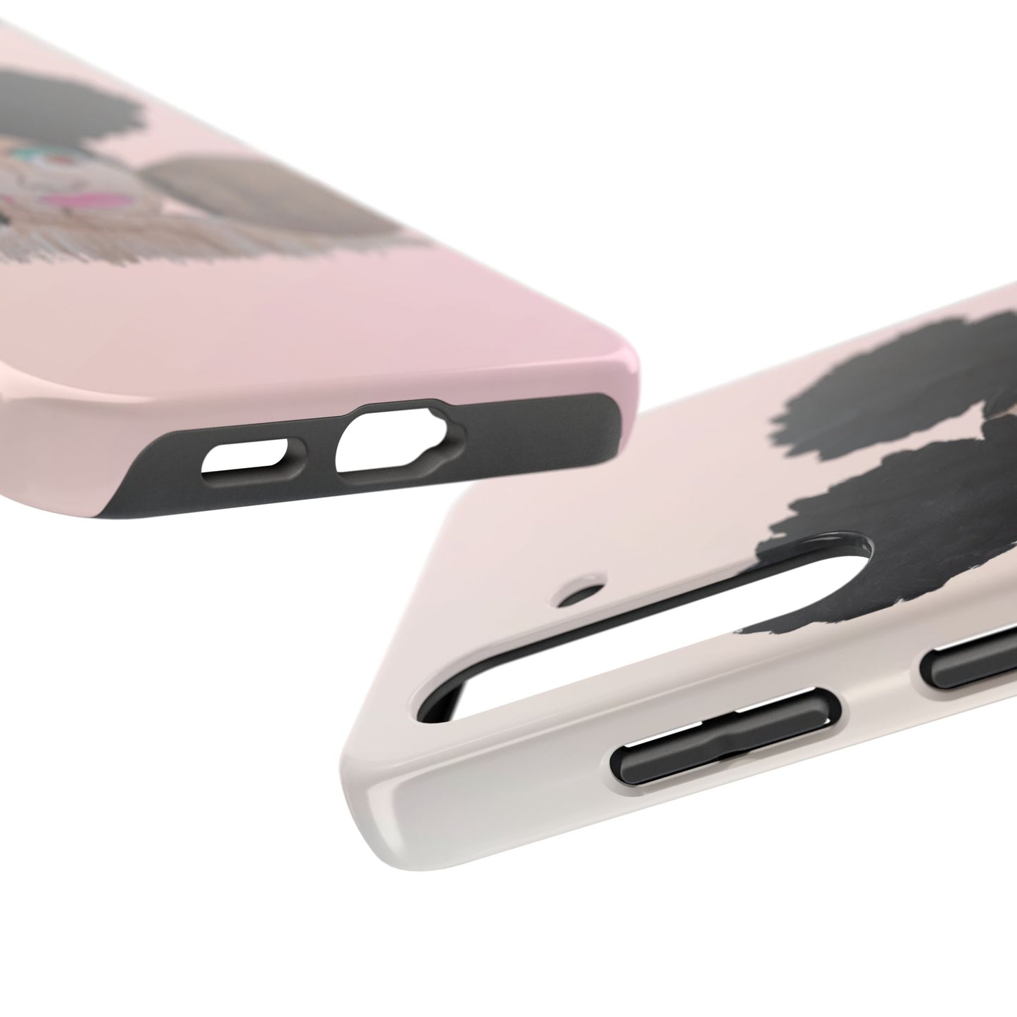 Black Woman Art Tough Phone Case, Hand-Painted Graphics, Original Art iPhone Cover, Protective Phone Case, Unique Artwork Case