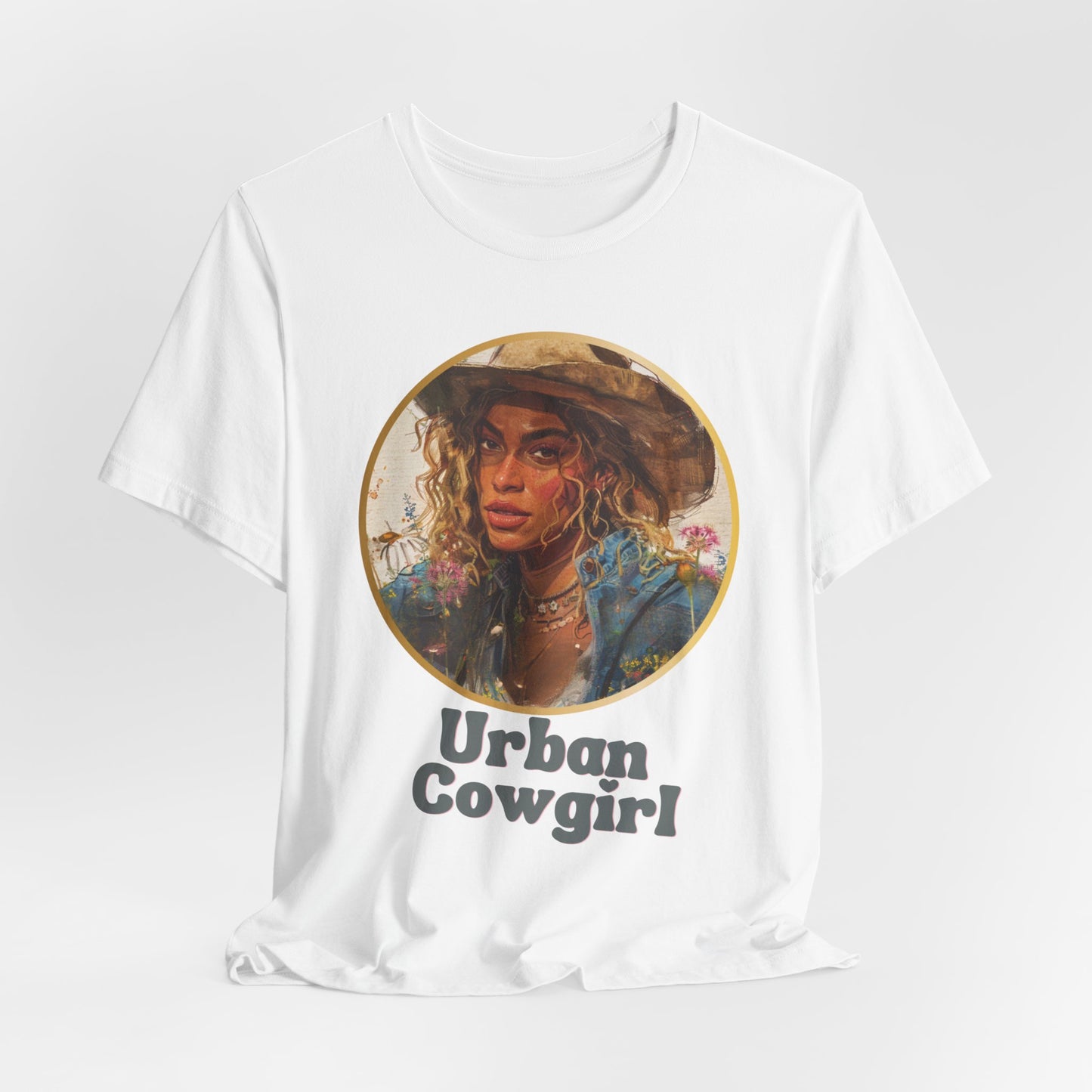 BEYONCE-INSPIRED, Urban Cowgirl Graphic, Fan Art, Cowgirl Shirt, Country Shirt, Country Concert Tee, Western Graphic Tee for Women, Western Tee, Unisex Jersey Short Sleeve Tee