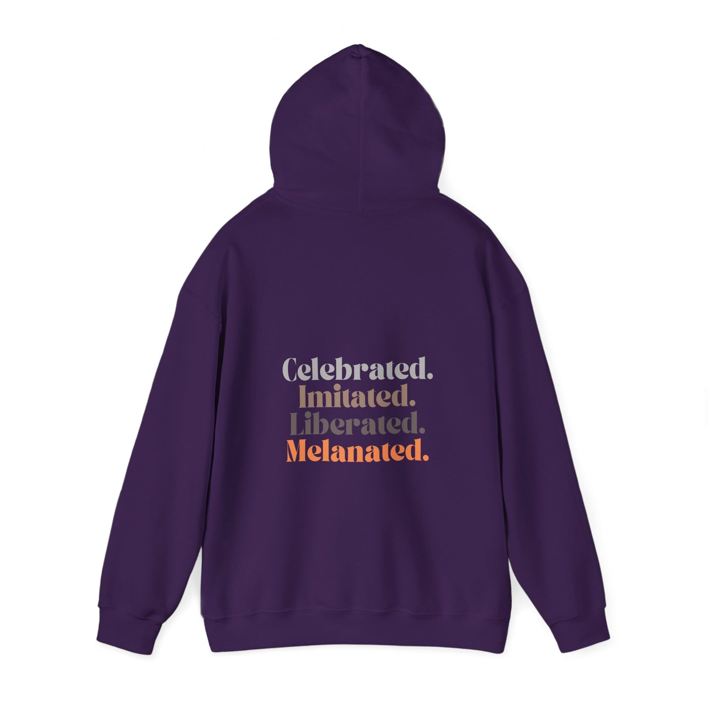 Melanated. Celebrated. Hoodie – Black Girl Magic Afro Art Sweatshirt | Urban Streetwear for Women