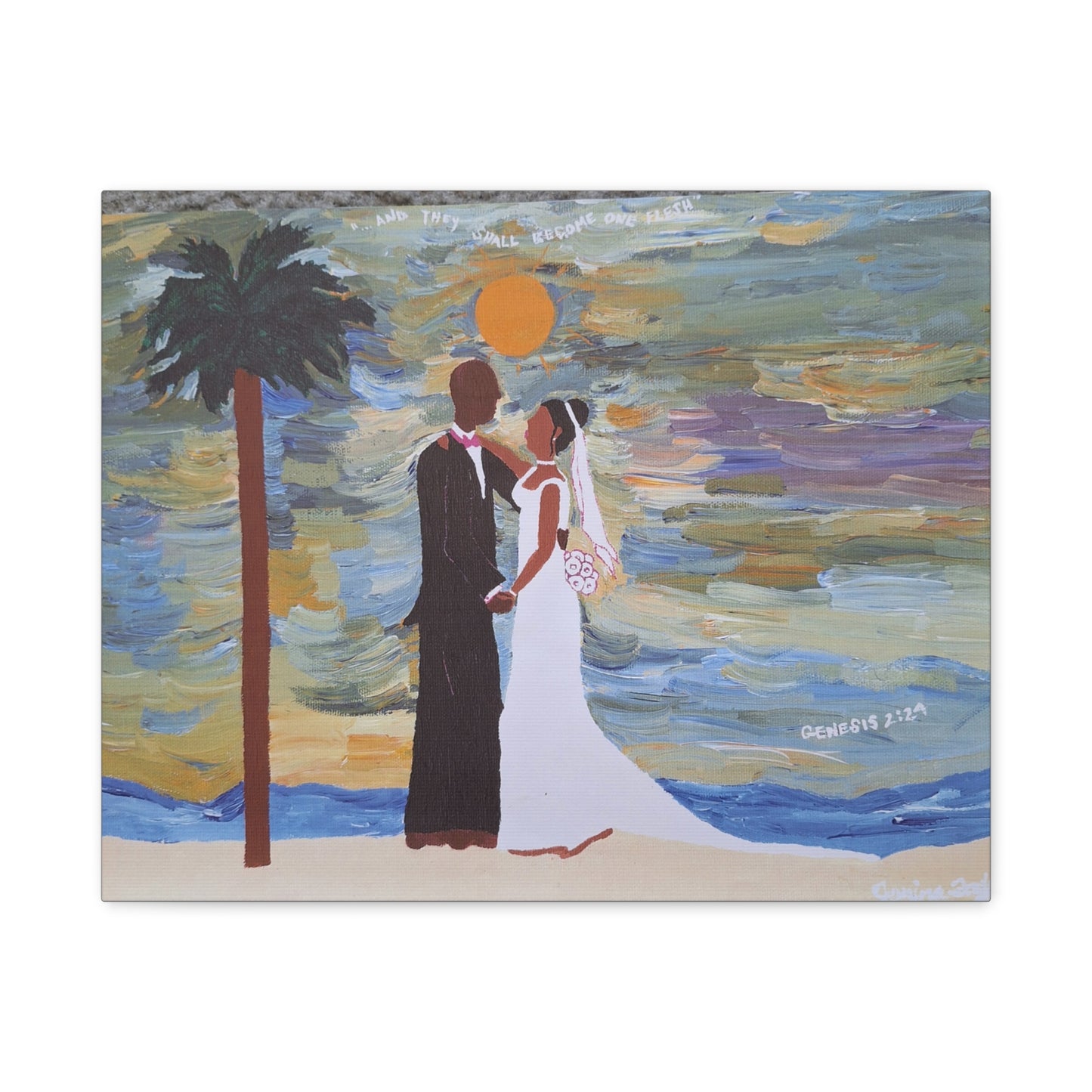 Canvas Art, Black Love Wedding Couple, Romantic Decor, Anniversary Gift, Personalized Wall Art, Wedding Keepsake, Matte Print, Stretched