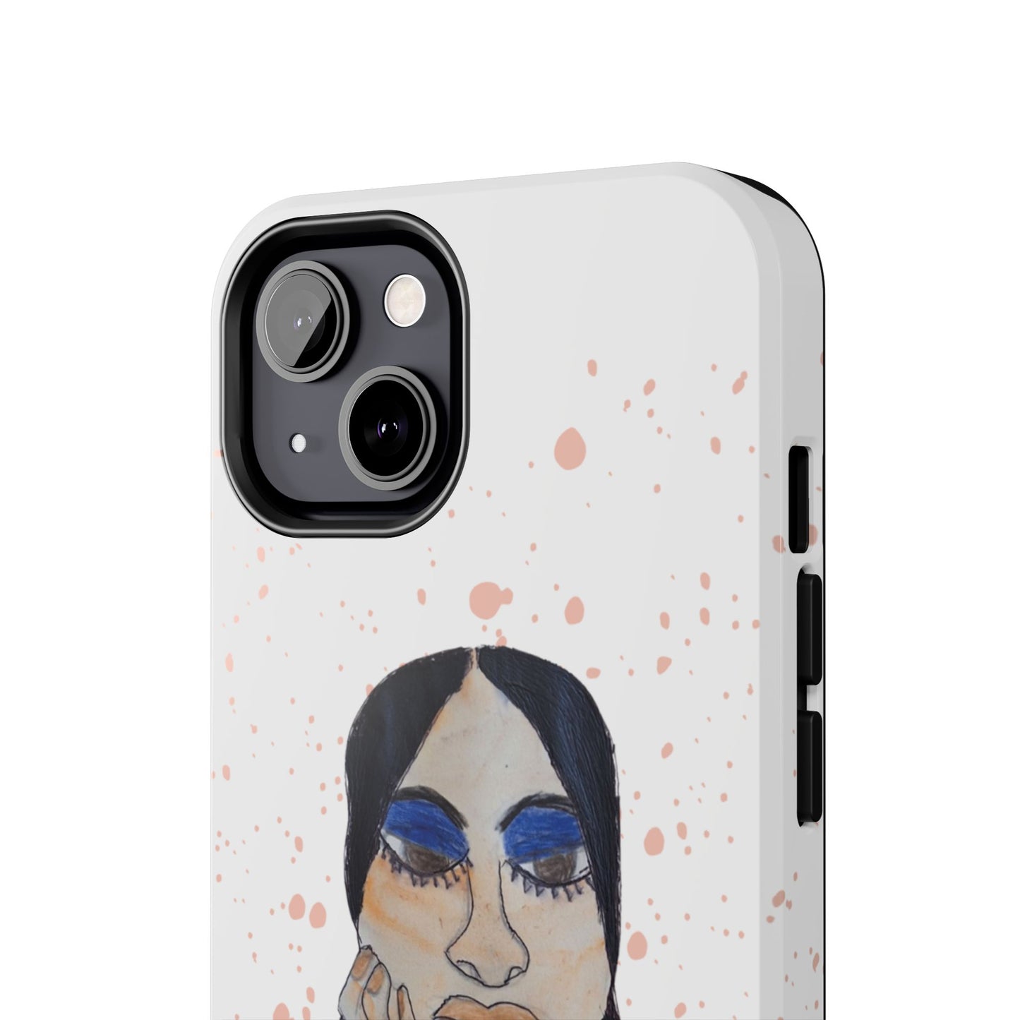 Black Woman Art Tough Phone Case, Hand-Painted Graphics, Original Art iPhone Cover, Protective Phone Case, Unique Artwork Case