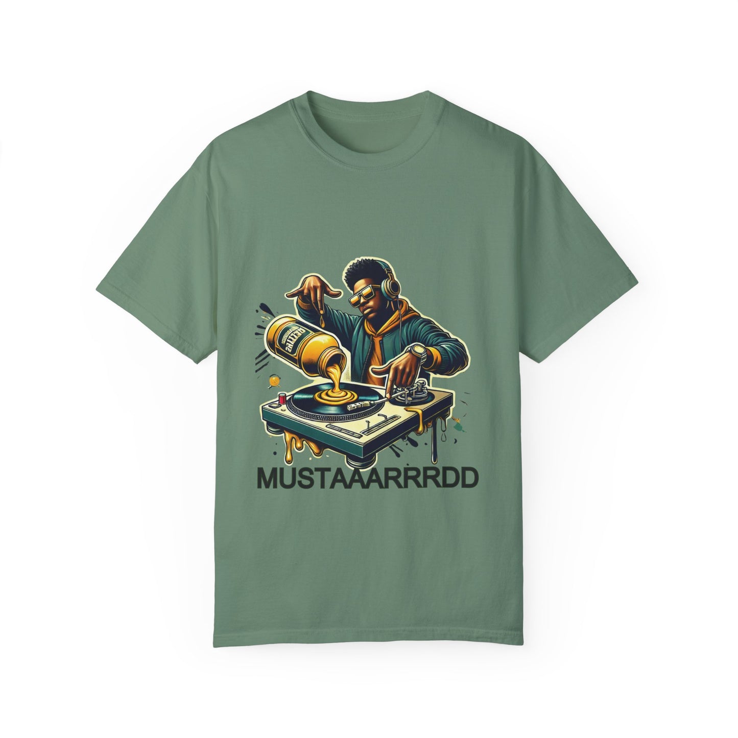 Mustard DJ T-Shirt, Hip Hop Song, Viral Gift, Unisex Tee, Garment-Dyed Shirt for Music Lovers, DJ Fans, Unique Tee, Mustard Shirt