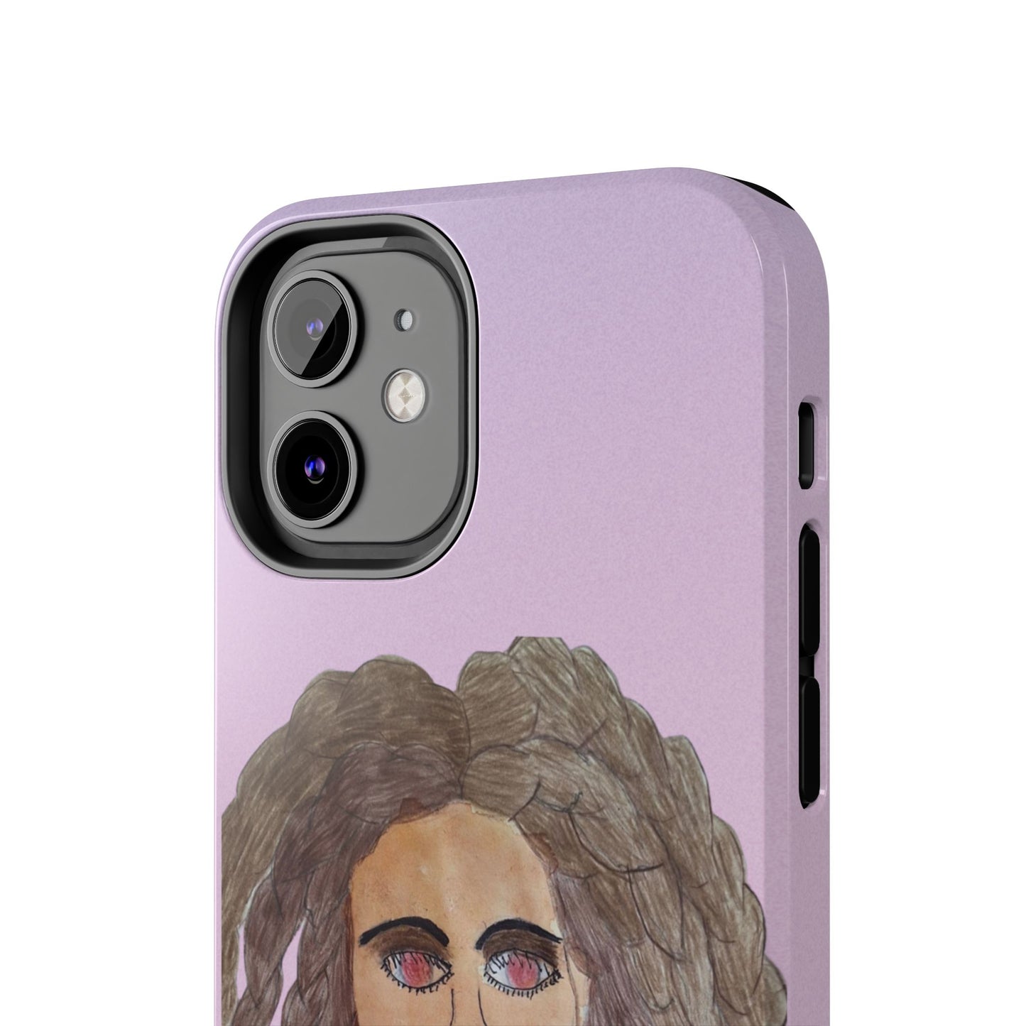 Black Woman Art Tough Phone Case, Hand-Painted Graphics, Original Art iPhone Cover, Protective Phone Case, Unique Artwork Case