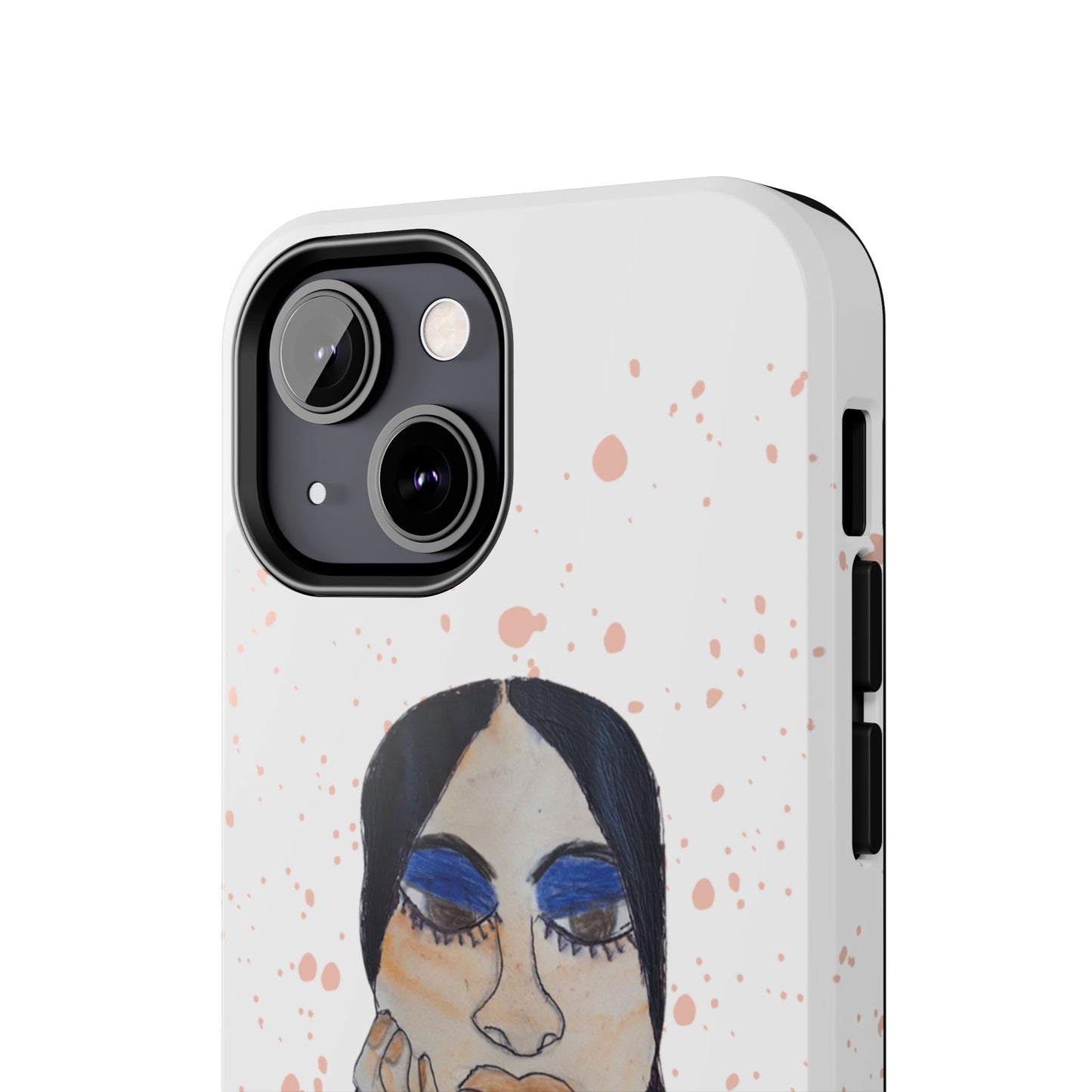 Black Woman Art Tough Phone Case, Hand-Painted Graphics, Original Art iPhone Cover, Protective Phone Case, Unique Artwork Case