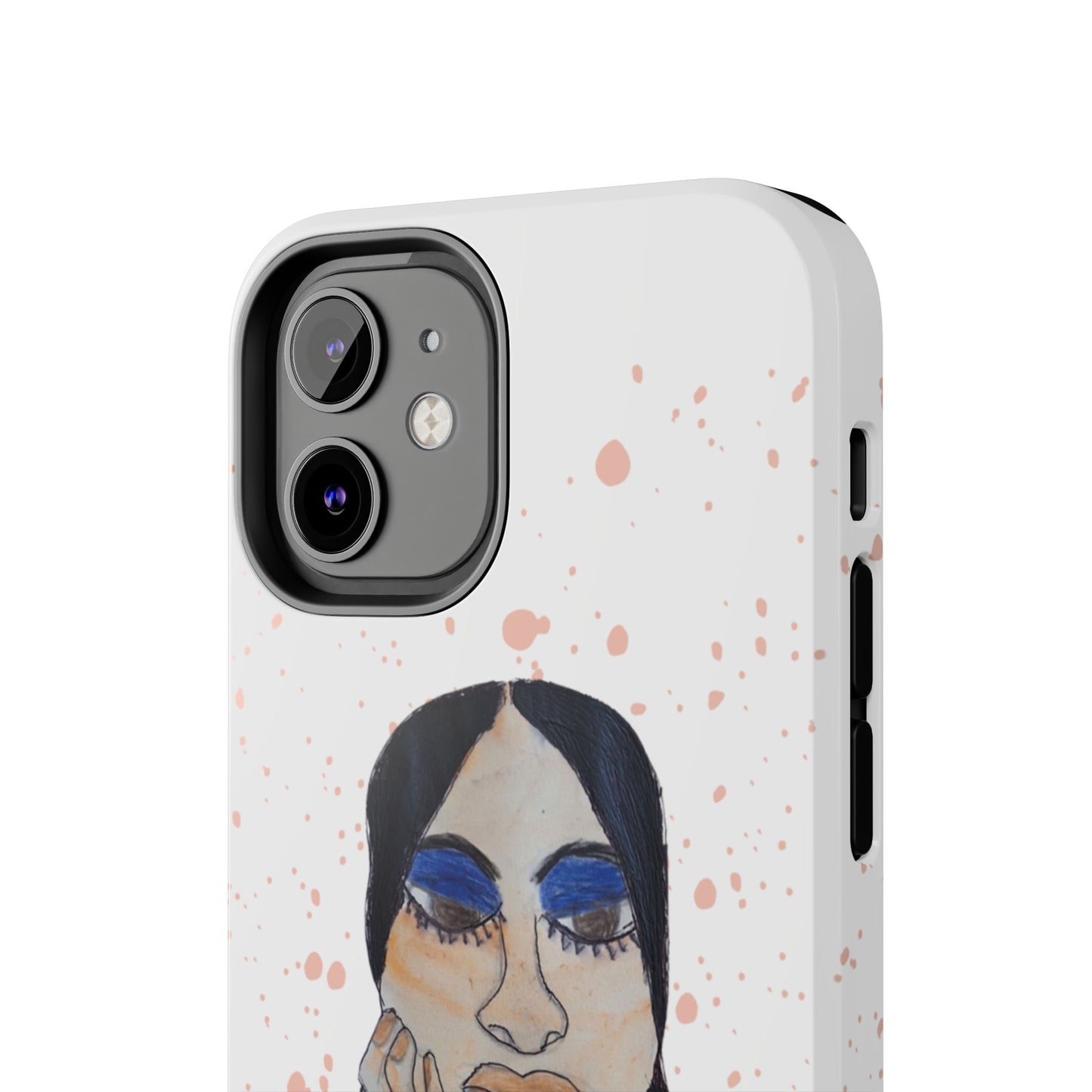Black Woman Art Tough Phone Case, Hand-Painted Graphics, Original Art iPhone Cover, Protective Phone Case, Unique Artwork Case