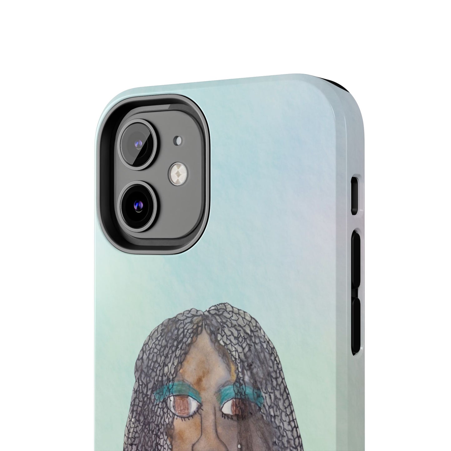 Black Woman Art, Artistic Fashion Phone Case, Colorful Unique Phone Protector, Gift for Her, Bohemian Style, Phone Cover for Creative Souls