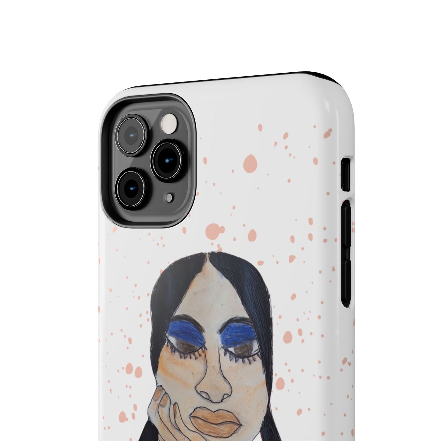 Black Woman Art Tough Phone Case, Hand-Painted Graphics, Original Art iPhone Cover, Protective Phone Case, Unique Artwork Case