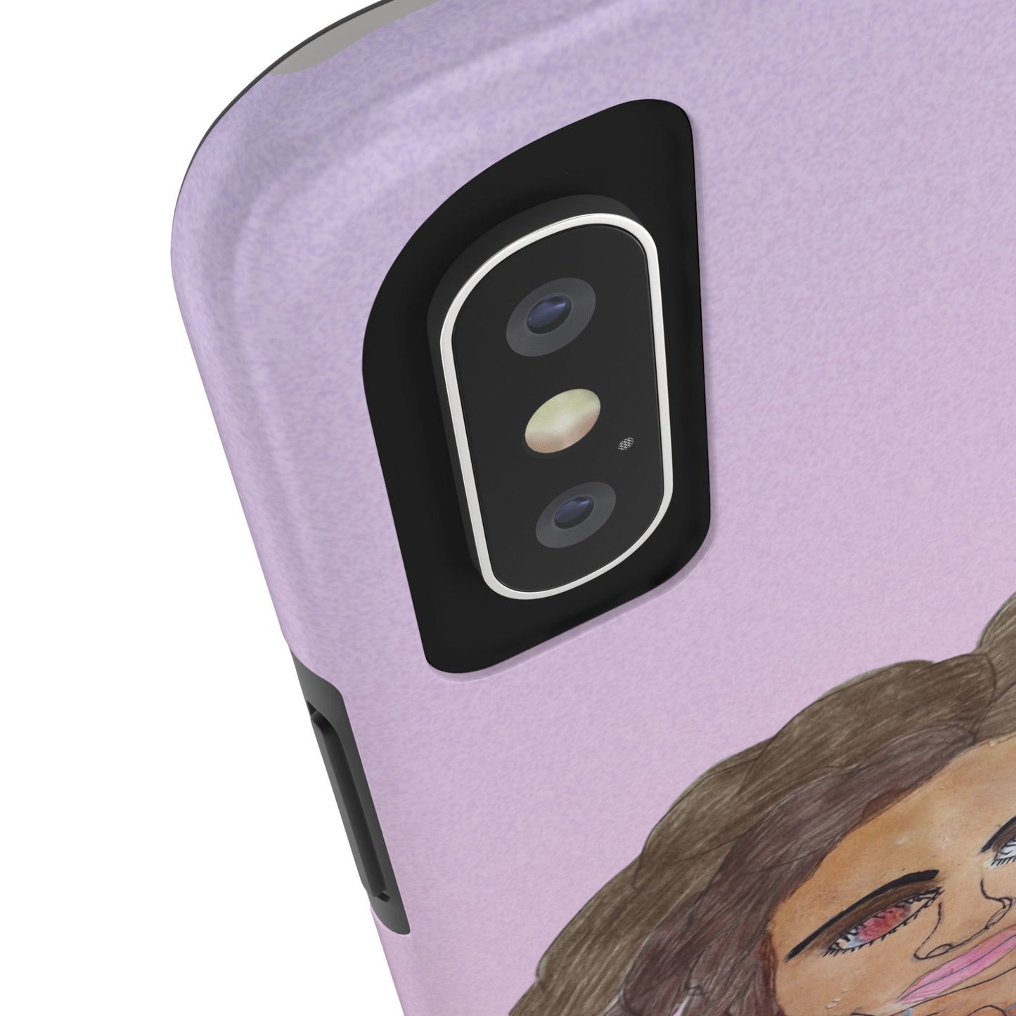 Black Woman Art Tough Phone Case, Hand-Painted Graphics, Original Art iPhone Cover, Protective Phone Case, Unique Artwork Case