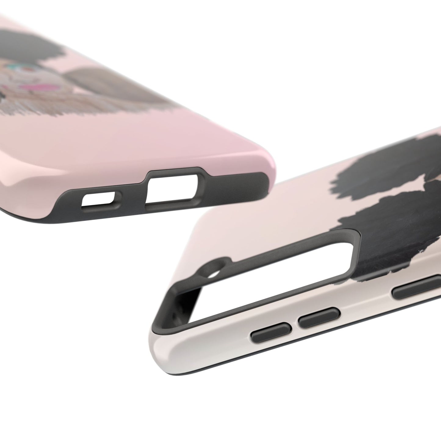 Black Woman Art Tough Phone Case, Hand-Painted Graphics, Original Art iPhone Cover, Protective Phone Case, Unique Artwork Case