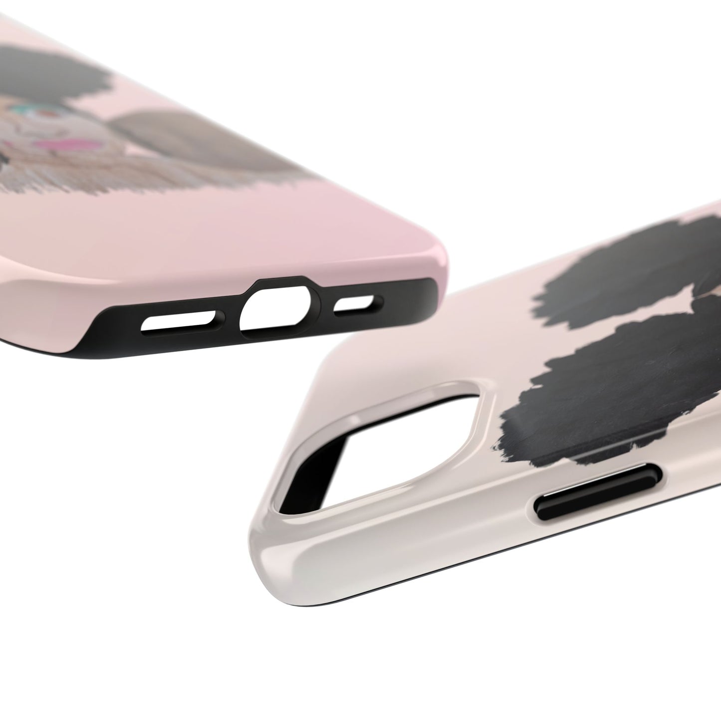 Black Woman Art Tough Phone Case, Hand-Painted Graphics, Original Art iPhone Cover, Protective Phone Case, Unique Artwork Case