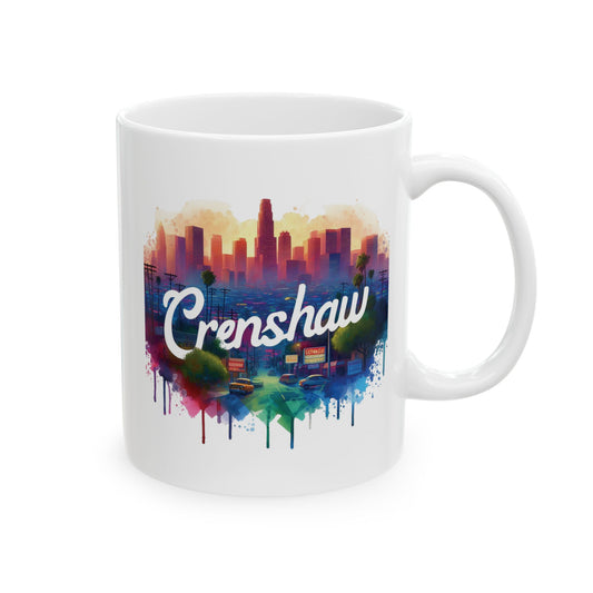 Crenshaw, Urban Graphic, African American Iconic Neighborhood Mug, Gift