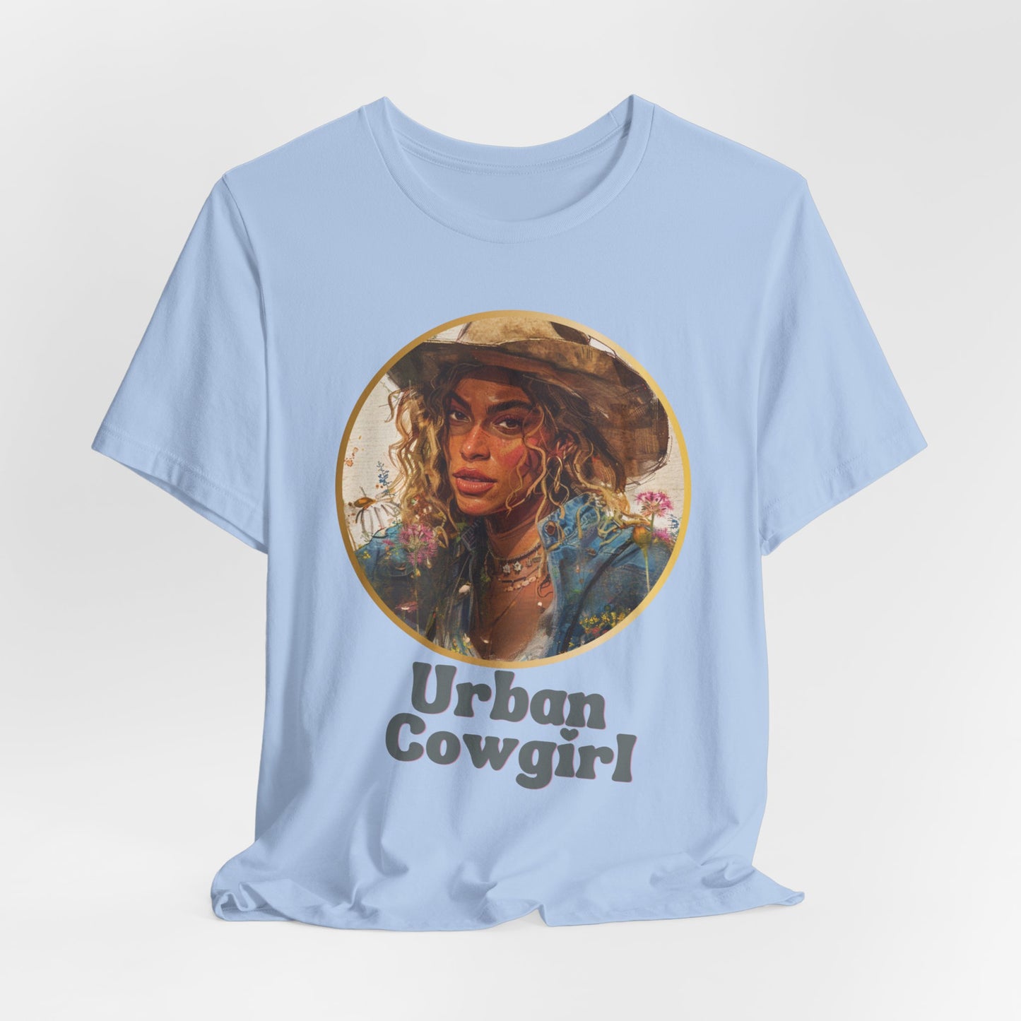 BEYONCE-INSPIRED, Urban Cowgirl Graphic, Fan Art, Cowgirl Shirt, Country Shirt, Country Concert Tee, Western Graphic Tee for Women, Western Tee, Unisex Jersey Short Sleeve Tee