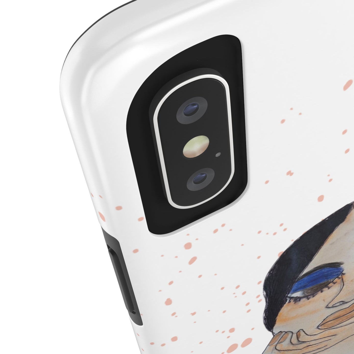 Black Woman Art Tough Phone Case, Hand-Painted Graphics, Original Art iPhone Cover, Protective Phone Case, Unique Artwork Case