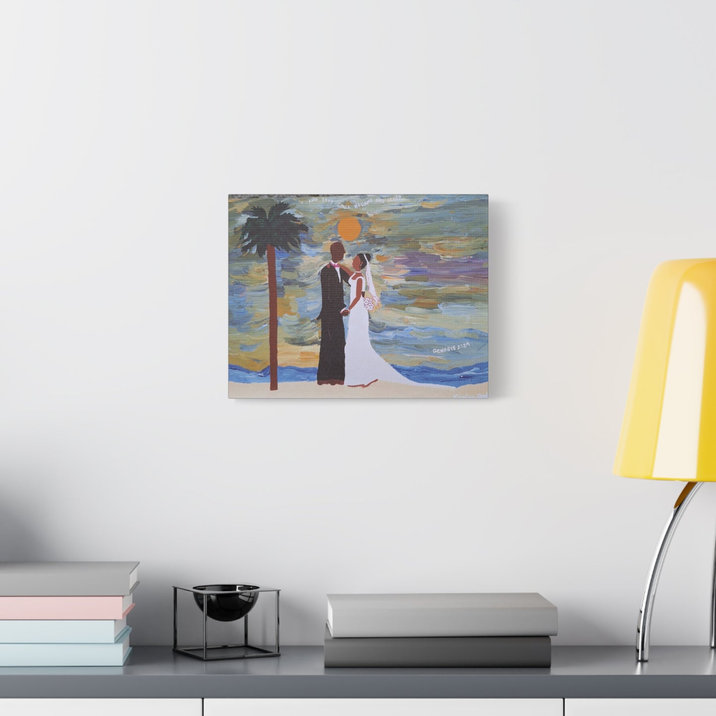 Canvas Art, Black Love Wedding Couple, Romantic Decor, Anniversary Gift, Personalized Wall Art, Wedding Keepsake, Matte Print, Stretched