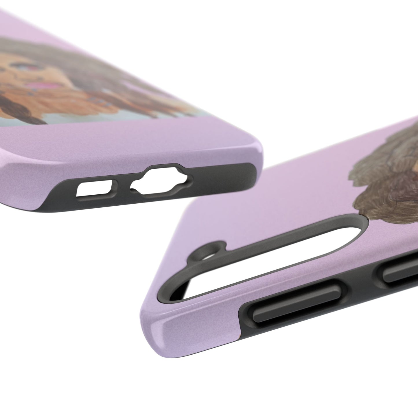 Black Woman Art Tough Phone Case, Hand-Painted Graphics, Original Art iPhone Cover, Protective Phone Case, Unique Artwork Case