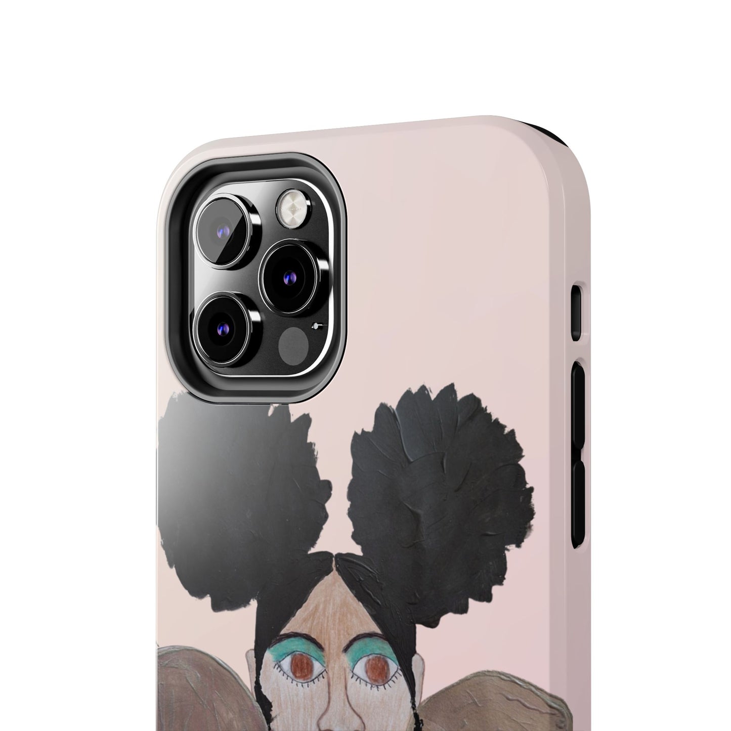 Black Woman Art Tough Phone Case, Hand-Painted Graphics, Original Art iPhone Cover, Protective Phone Case, Unique Artwork Case