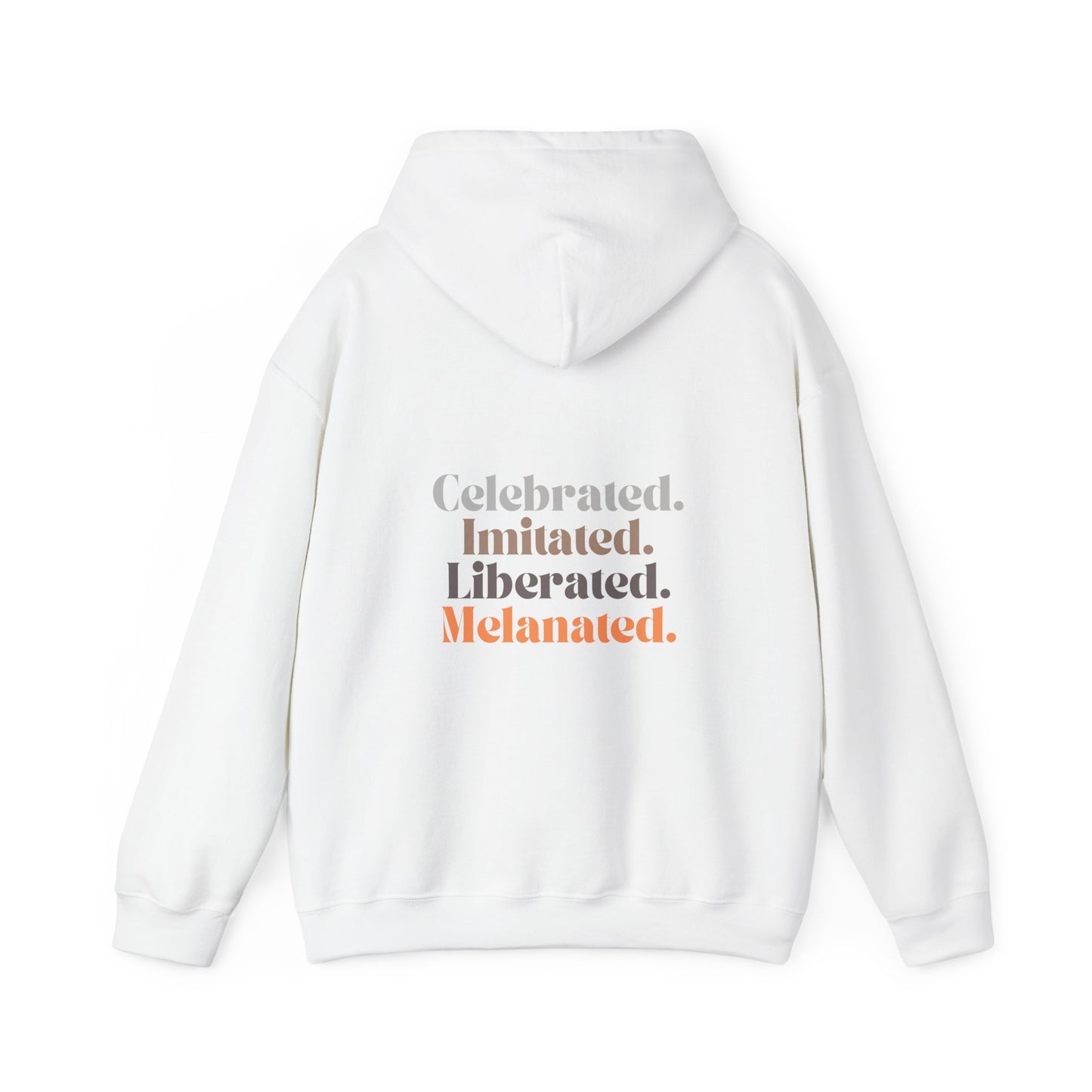Melanated. Celebrated. Hoodie – Black Girl Magic Afro Art Sweatshirt | Urban Streetwear for Women