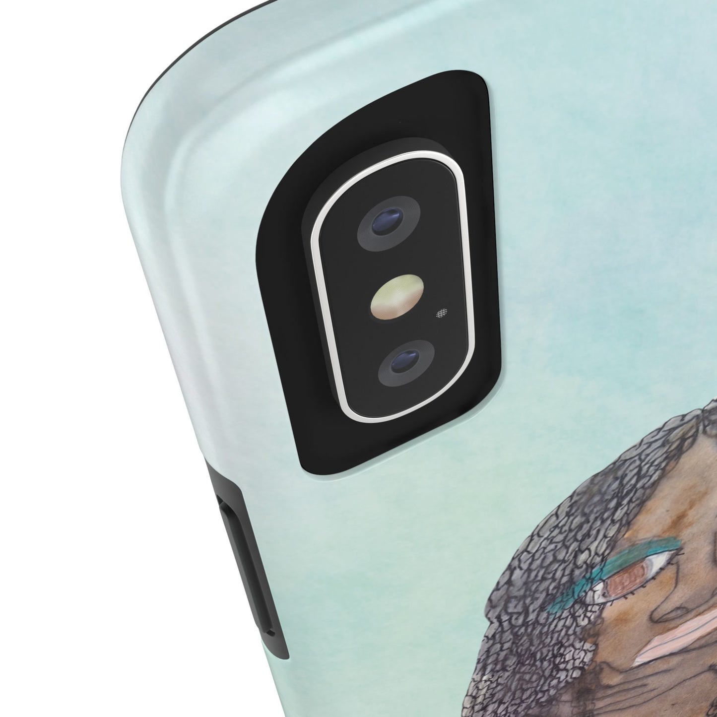 Black Woman Art, Artistic Fashion Phone Case, Colorful Unique Phone Protector, Gift for Her, Bohemian Style, Phone Cover for Creative Souls