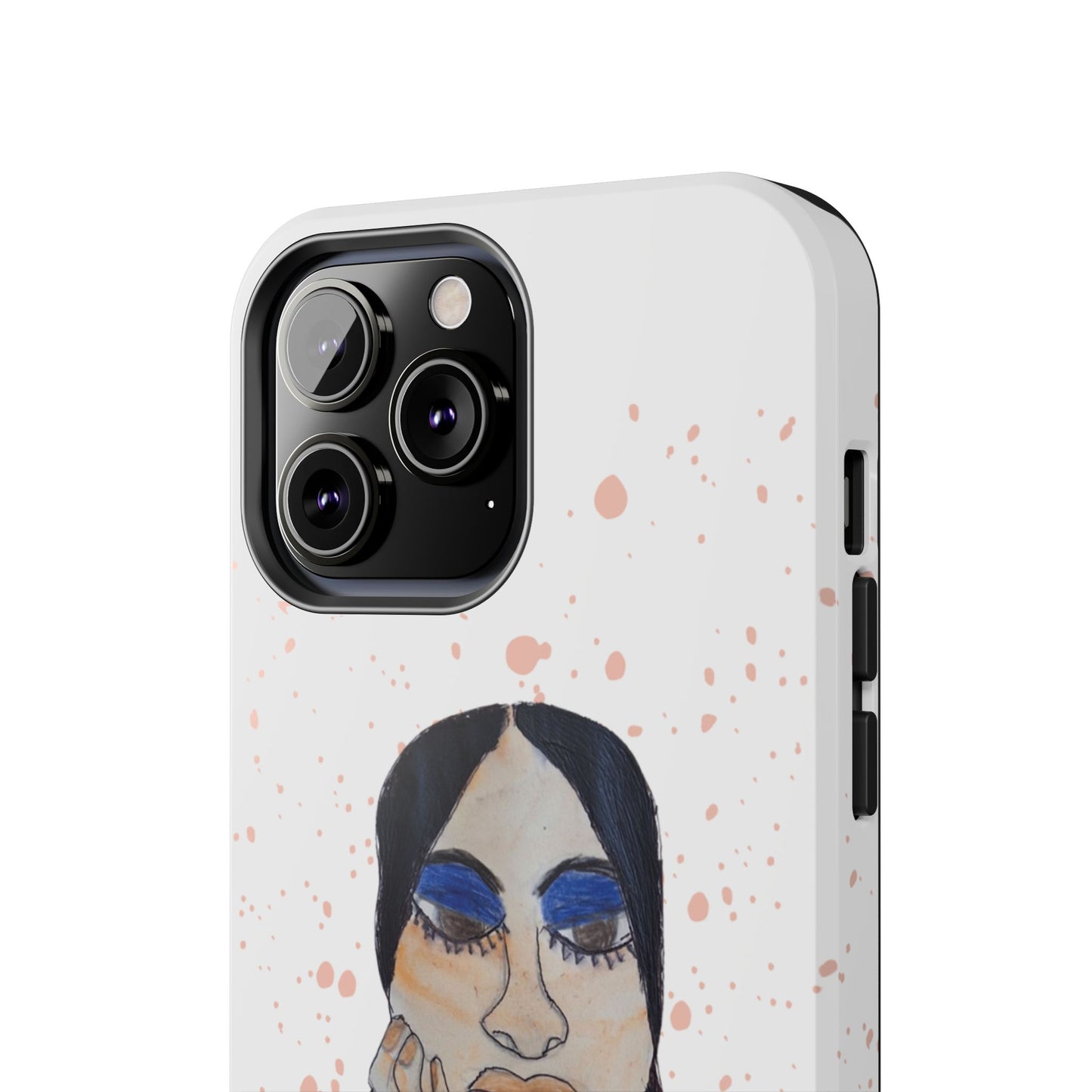 Black Woman Art Tough Phone Case, Hand-Painted Graphics, Original Art iPhone Cover, Protective Phone Case, Unique Artwork Case