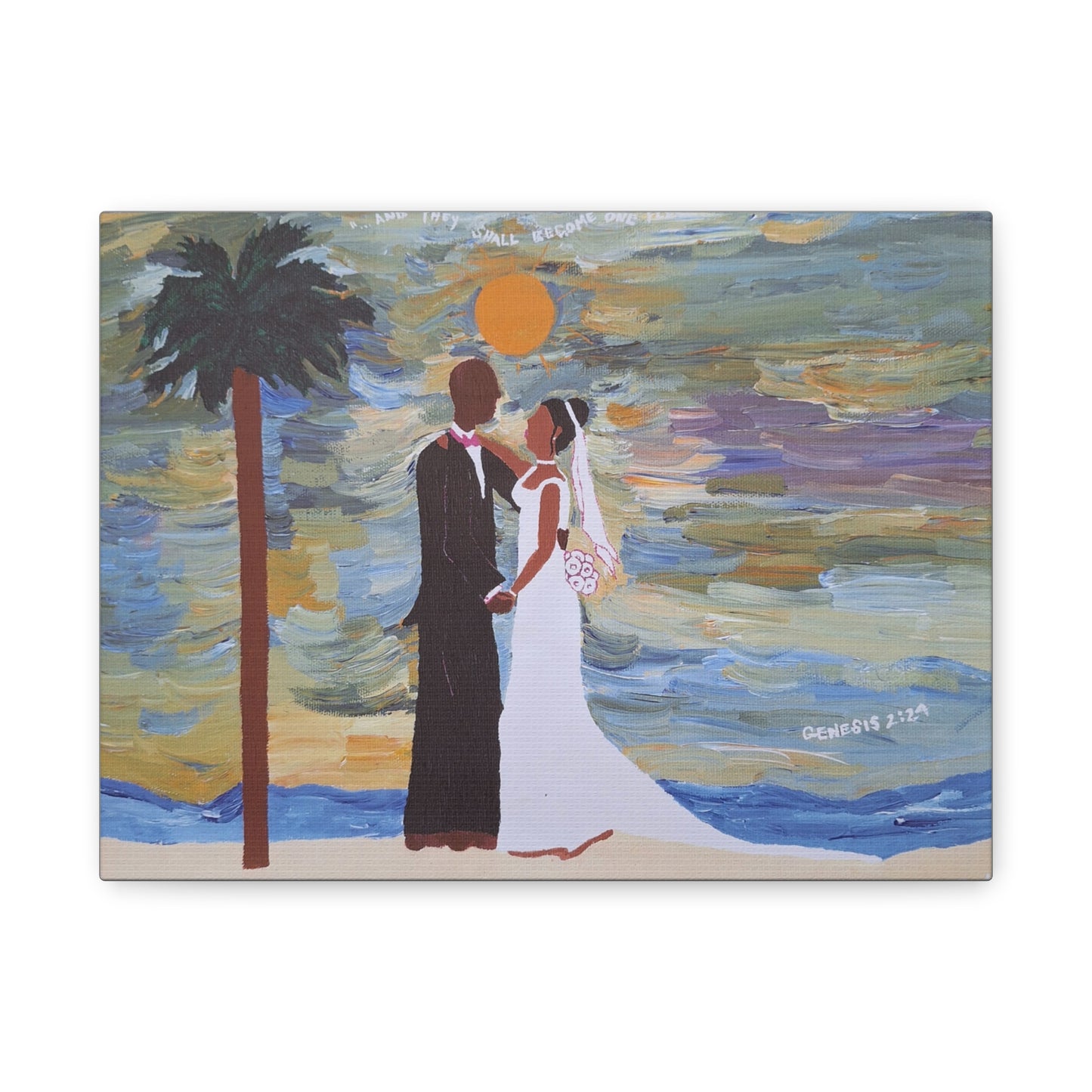 Canvas Art, Black Love Wedding Couple, Romantic Decor, Anniversary Gift, Personalized Wall Art, Wedding Keepsake, Matte Print, Stretched