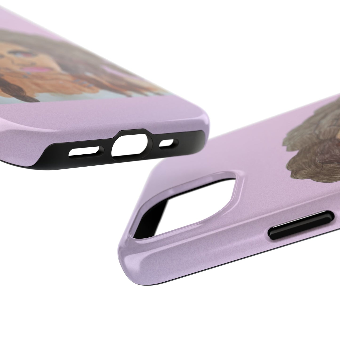 Black Woman Art Tough Phone Case, Hand-Painted Graphics, Original Art iPhone Cover, Protective Phone Case, Unique Artwork Case