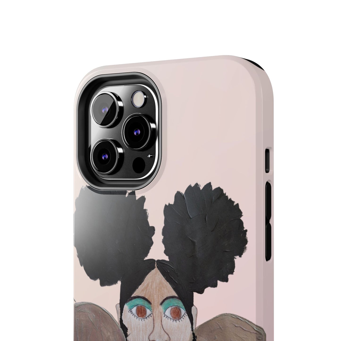 Black Woman Art Tough Phone Case, Hand-Painted Graphics, Original Art iPhone Cover, Protective Phone Case, Unique Artwork Case