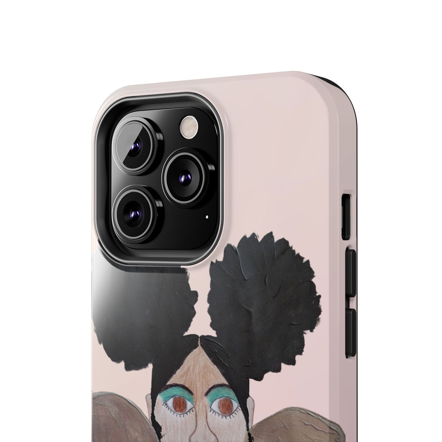 Black Woman Art Tough Phone Case, Hand-Painted Graphics, Original Art iPhone Cover, Protective Phone Case, Unique Artwork Case