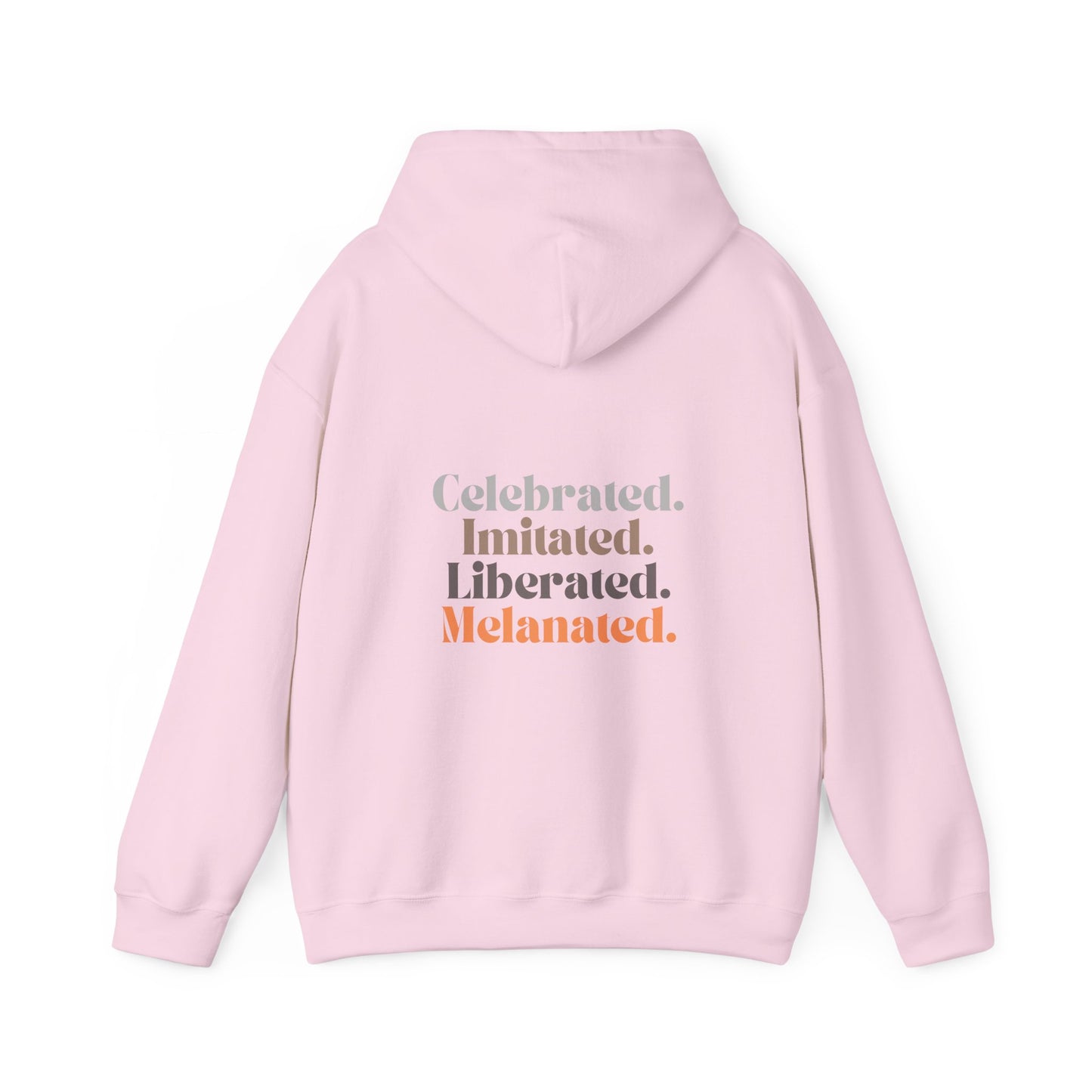 Melanated. Celebrated. Hoodie – Black Girl Magic Afro Art Sweatshirt | Urban Streetwear for Women