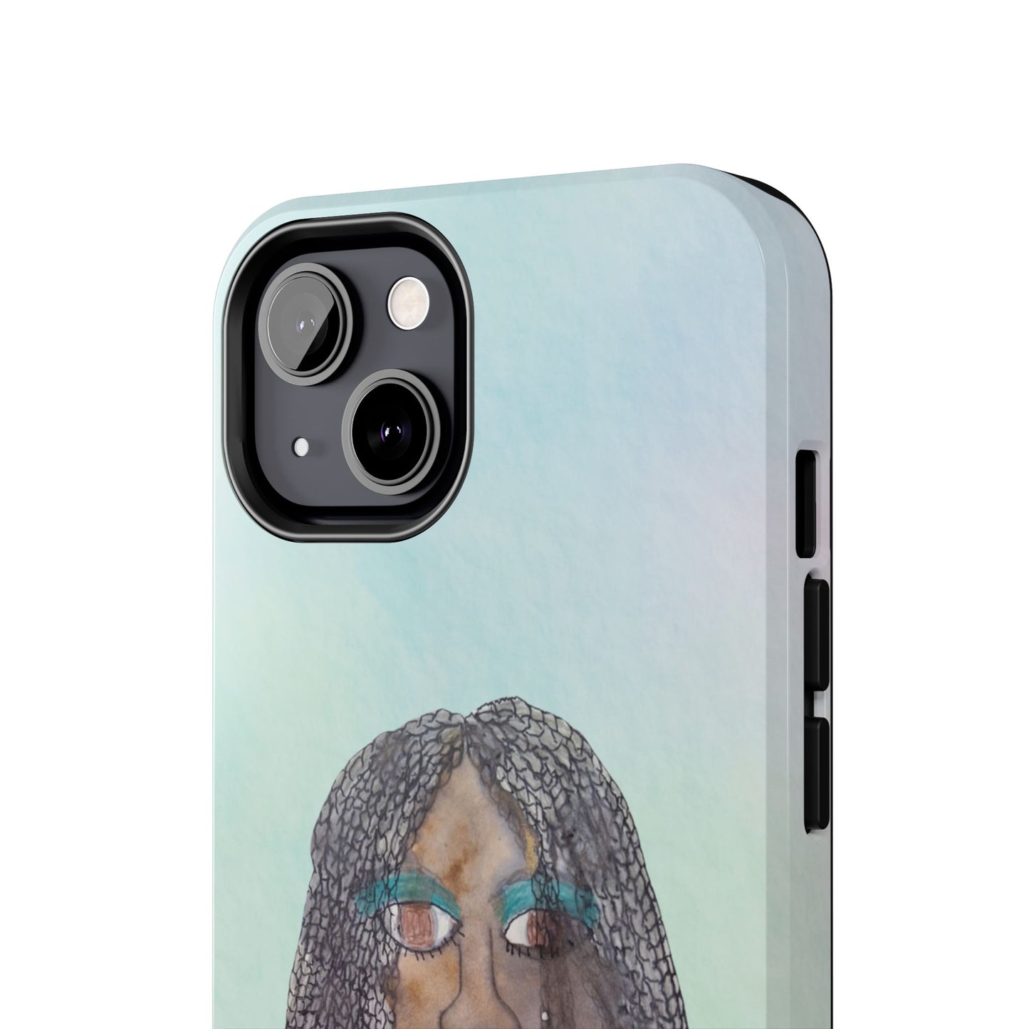 Black Woman Art, Artistic Fashion Phone Case, Colorful Unique Phone Protector, Gift for Her, Bohemian Style, Phone Cover for Creative Souls
