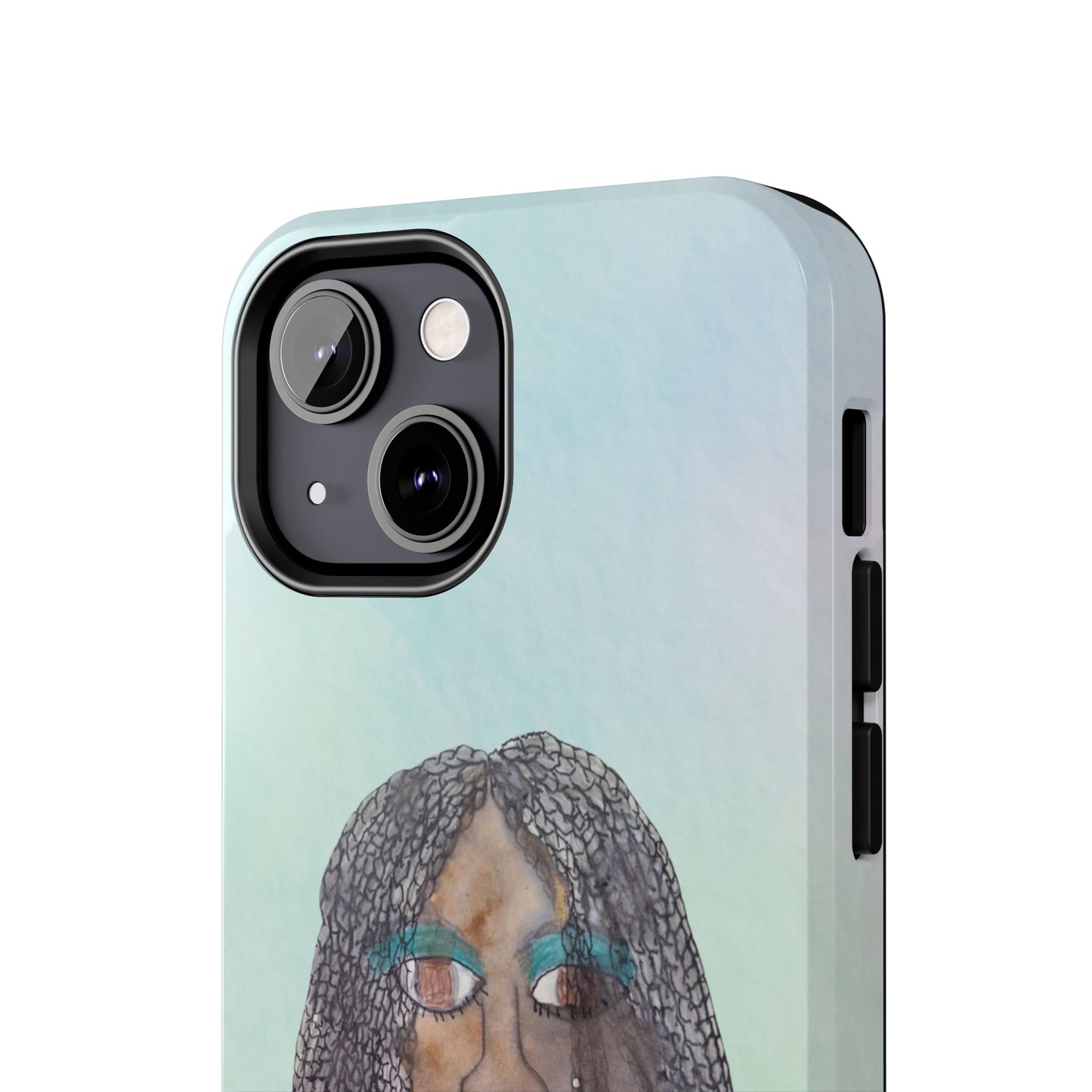 Black Woman Art, Artistic Fashion Phone Case, Colorful Unique Phone Protector, Gift for Her, Bohemian Style, Phone Cover for Creative Souls