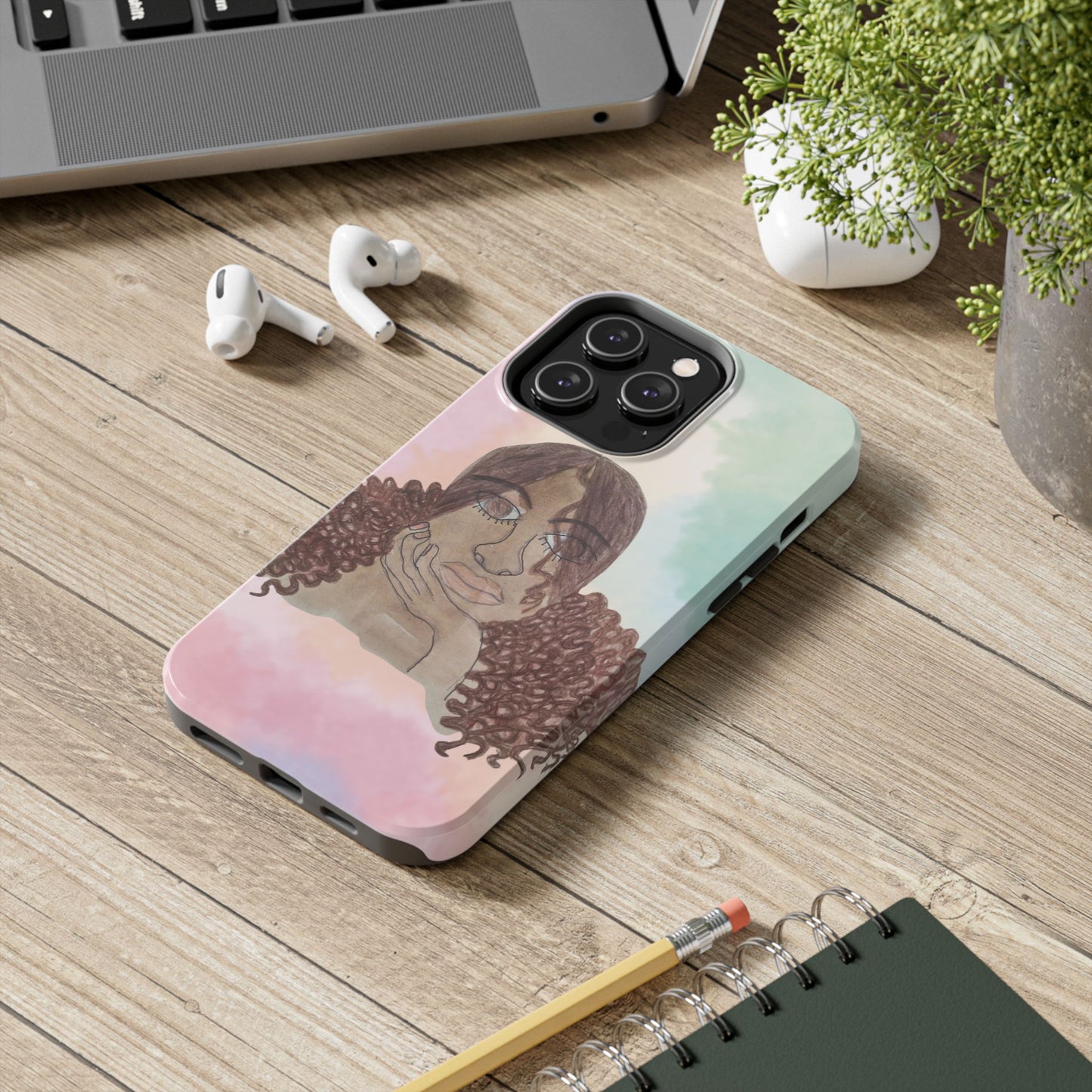 Black Woman Art Phone Case + Free ($10 value) Wallpaper | Limited Time Sale