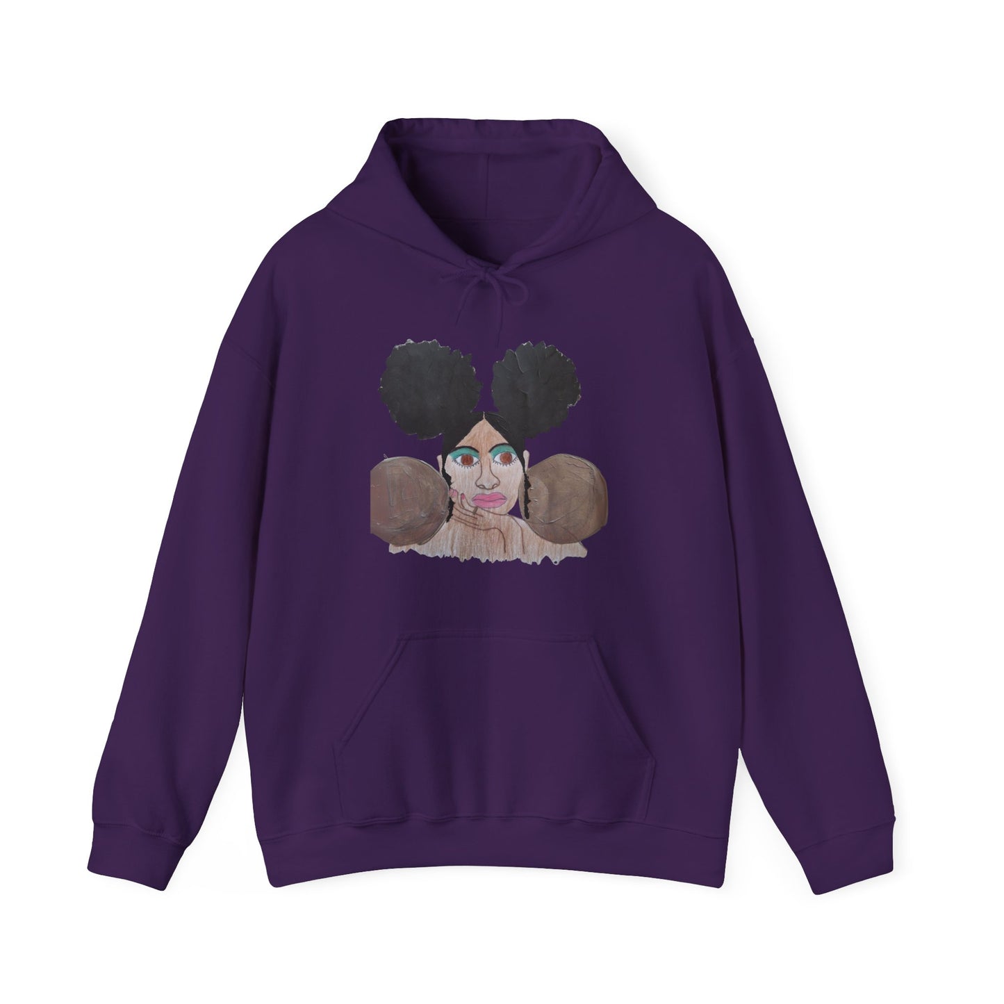 Melanated. Celebrated. Hoodie – Black Girl Magic Afro Art Sweatshirt | Urban Streetwear for Women