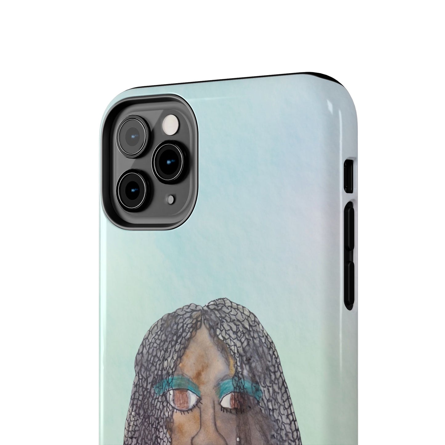 Black Woman Art, Artistic Fashion Phone Case, Colorful Unique Phone Protector, Gift for Her, Bohemian Style, Phone Cover for Creative Souls