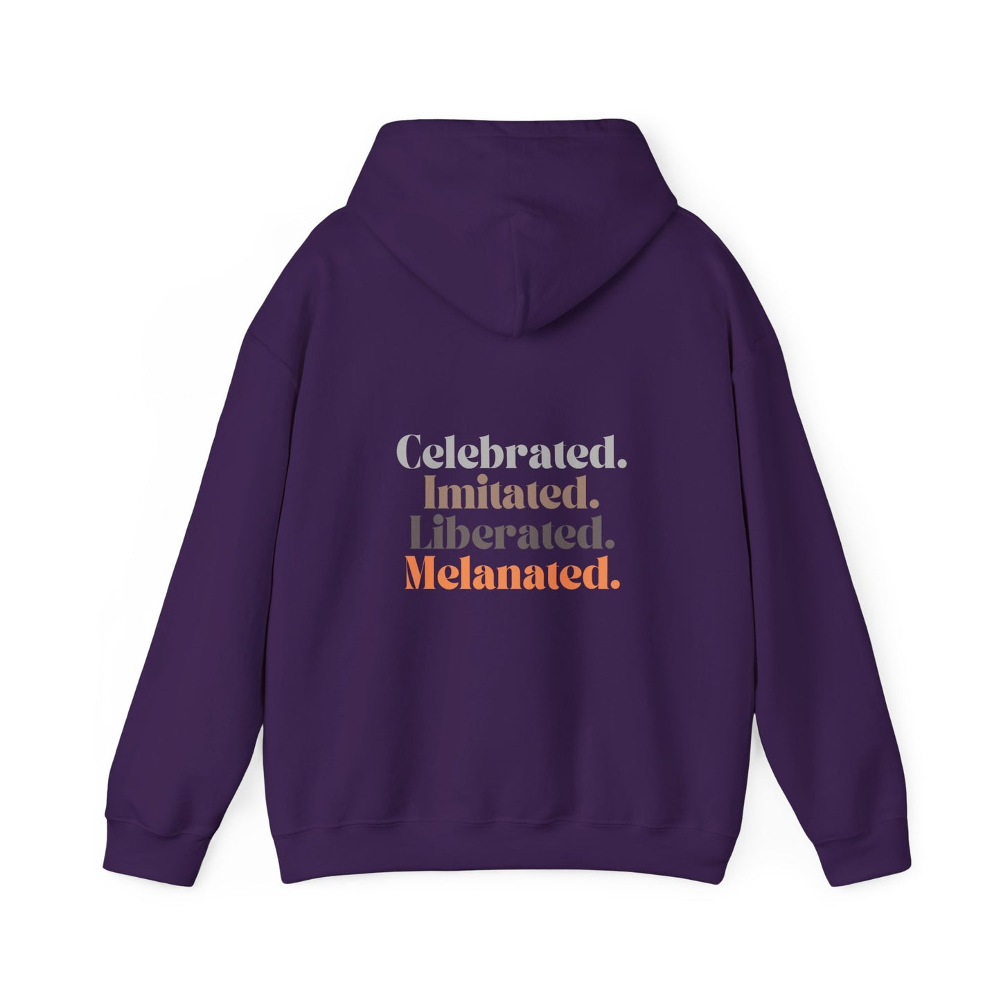 Melanated. Celebrated. Hoodie – Black Girl Magic Afro Art Sweatshirt | Urban Streetwear for Women