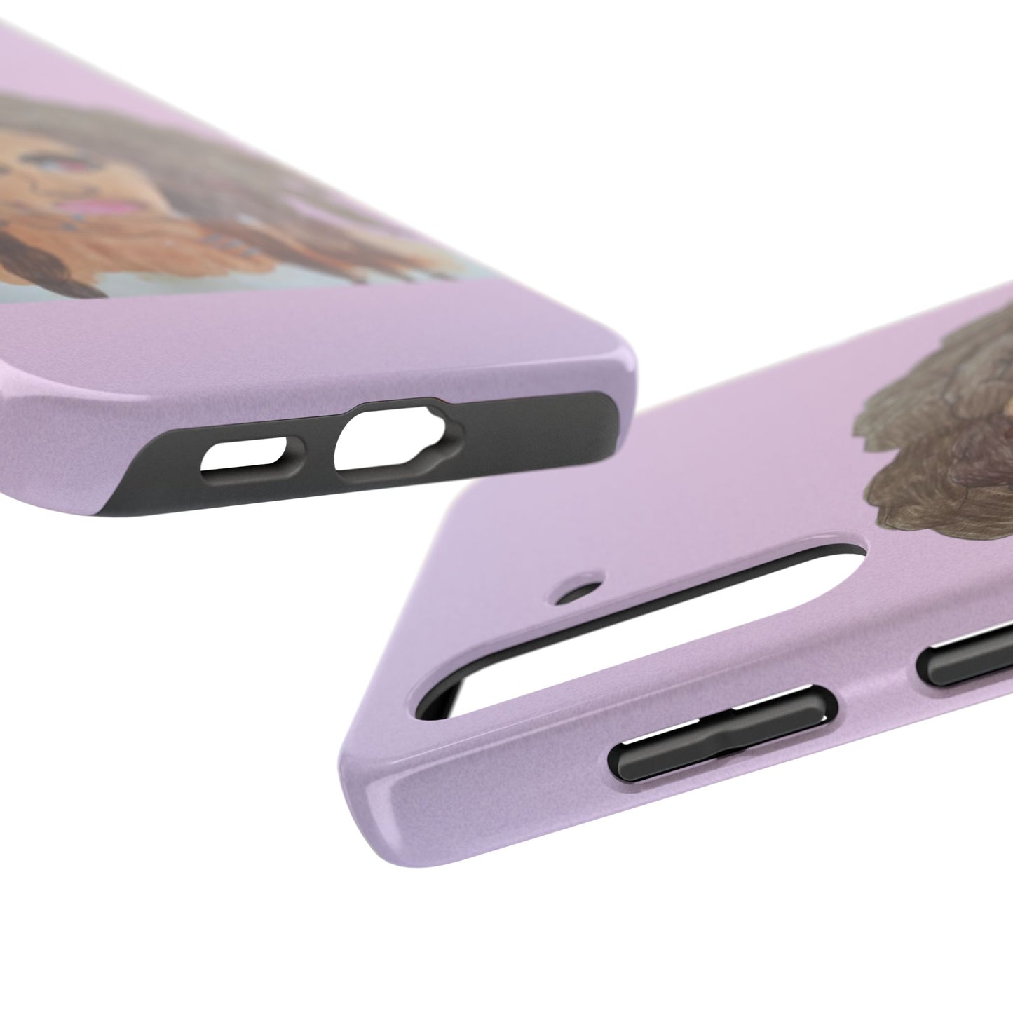 Black Woman Art Tough Phone Case, Hand-Painted Graphics, Original Art iPhone Cover, Protective Phone Case, Unique Artwork Case