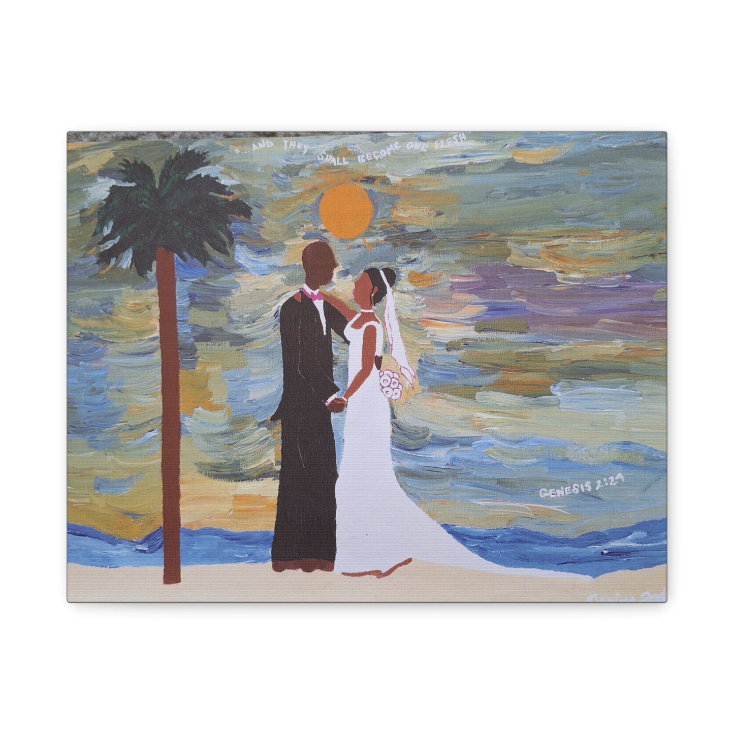 Canvas Art, Black Love Wedding Couple, Romantic Decor, Anniversary Gift, Personalized Wall Art, Wedding Keepsake, Matte Print, Stretched