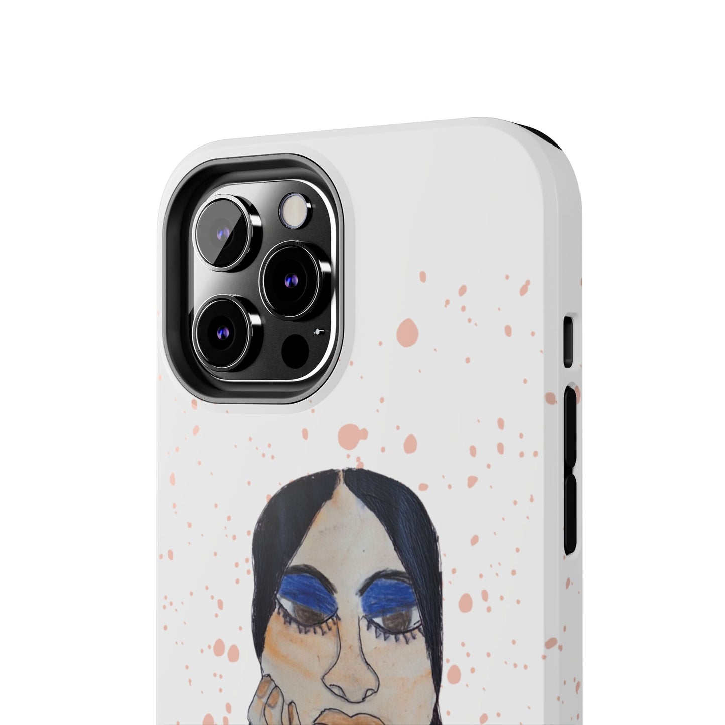 Black Woman Art Tough Phone Case, Hand-Painted Graphics, Original Art iPhone Cover, Protective Phone Case, Unique Artwork Case
