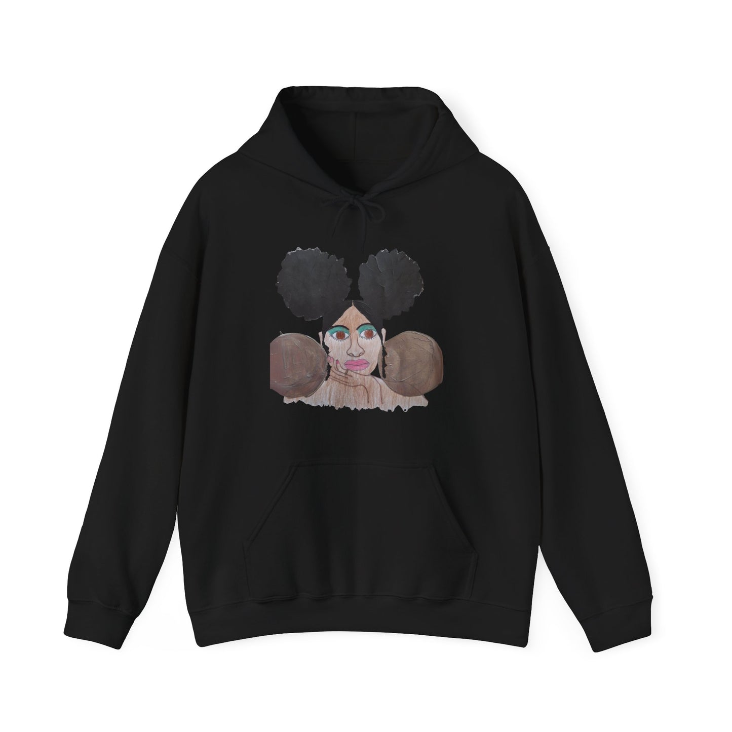 Melanated. Celebrated. Hoodie – Black Girl Magic Afro Art Sweatshirt | Urban Streetwear for Women