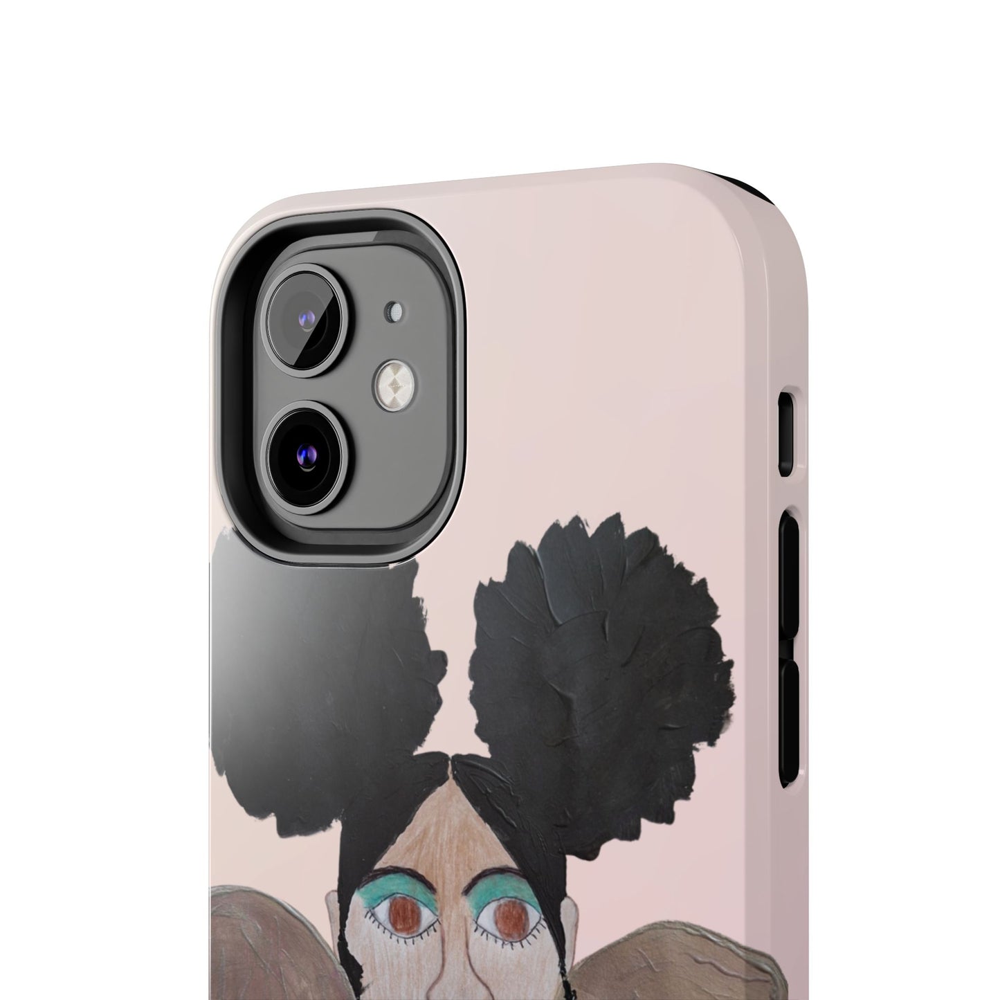 Black Woman Art Tough Phone Case, Hand-Painted Graphics, Original Art iPhone Cover, Protective Phone Case, Unique Artwork Case