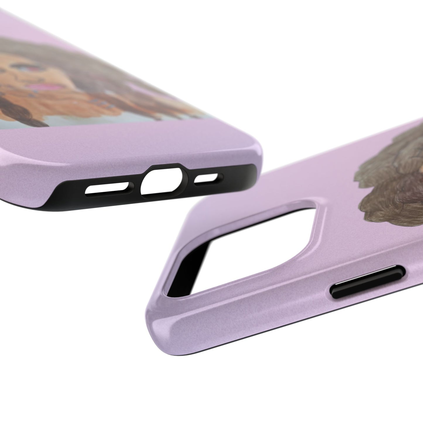 Black Woman Art Tough Phone Case, Hand-Painted Graphics, Original Art iPhone Cover, Protective Phone Case, Unique Artwork Case