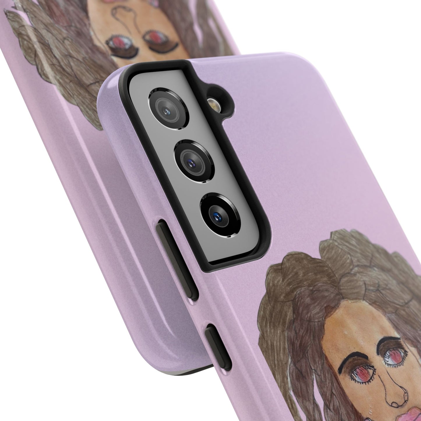 Black Woman Art Tough Phone Case, Hand-Painted Graphics, Original Art iPhone Cover, Protective Phone Case, Unique Artwork Case