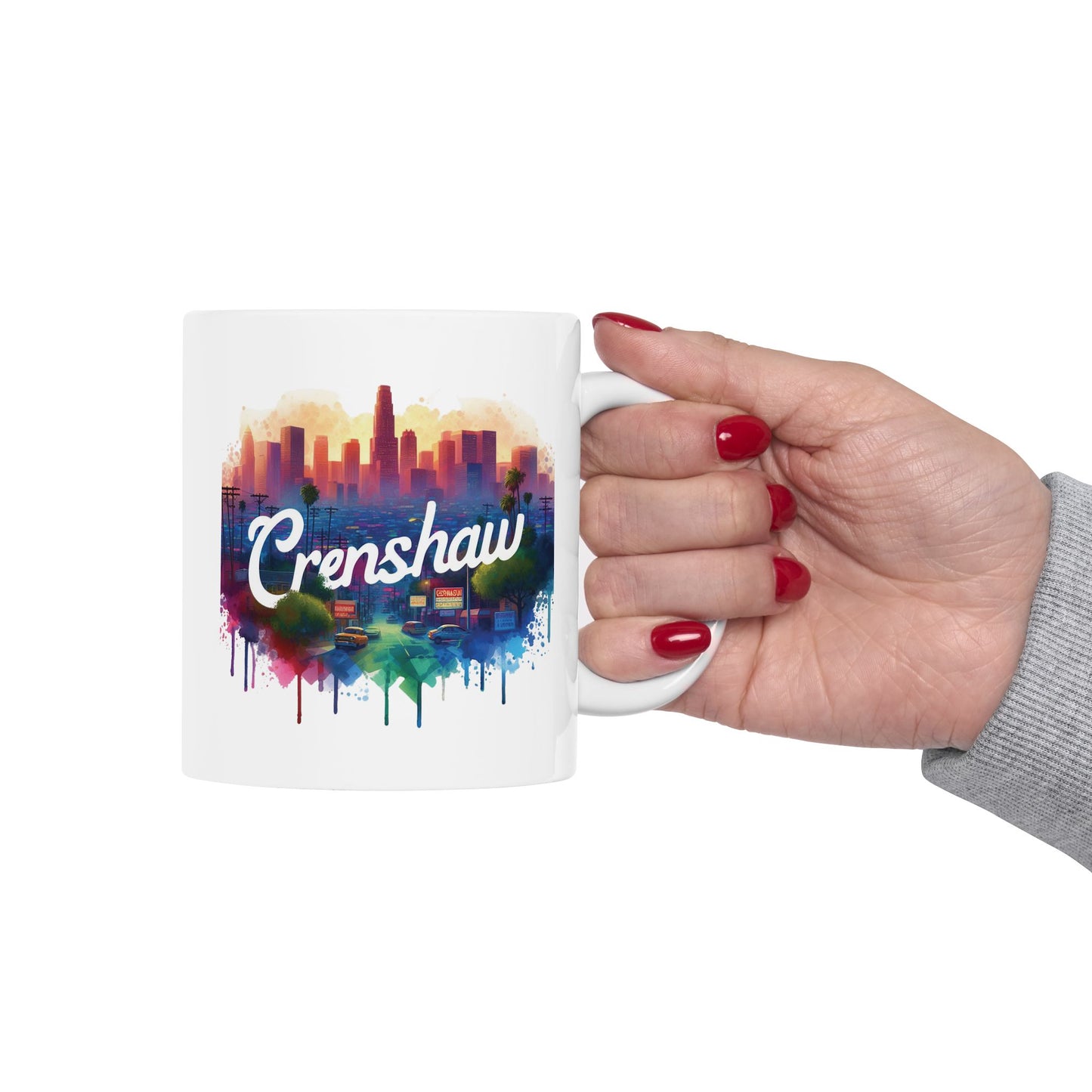 Crenshaw, Urban Graphic, African American Iconic Neighborhood Mug, Gift