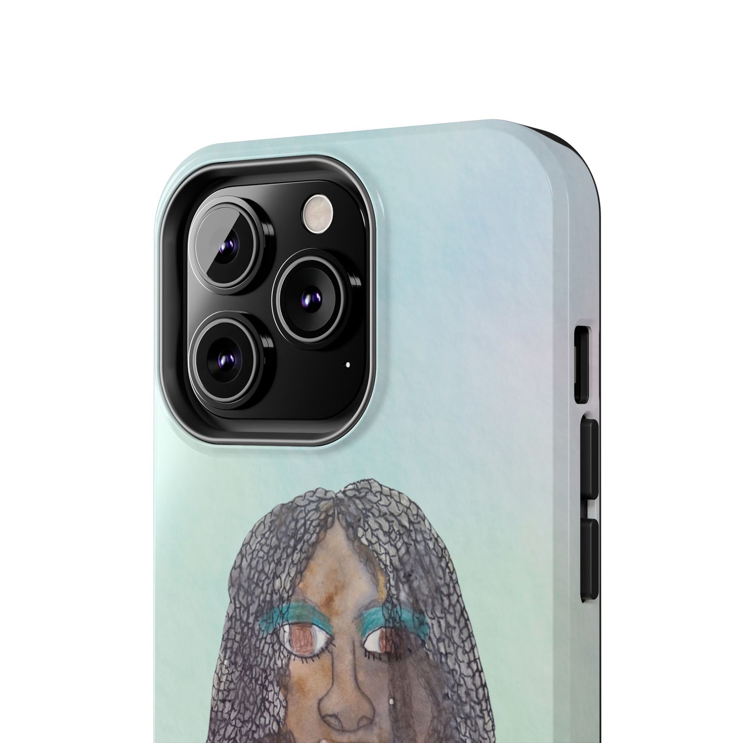 Black Woman Art, Artistic Fashion Phone Case, Colorful Unique Phone Protector, Gift for Her, Bohemian Style, Phone Cover for Creative Souls