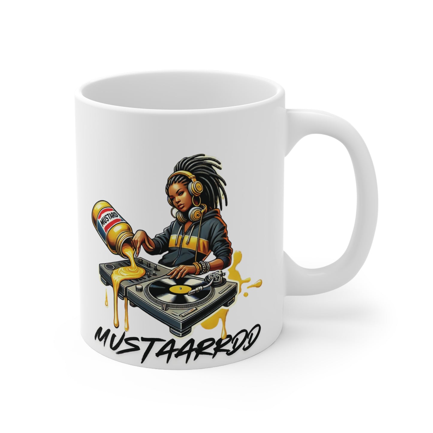 MUSTARD Hip Hop Female DJ Coffee Mug, KDot Tribute Gift, 11oz Cup for Music Lovers, Musician Gift Idea, Rap Fan Mug, Hip Hop Coffee Cup, Music