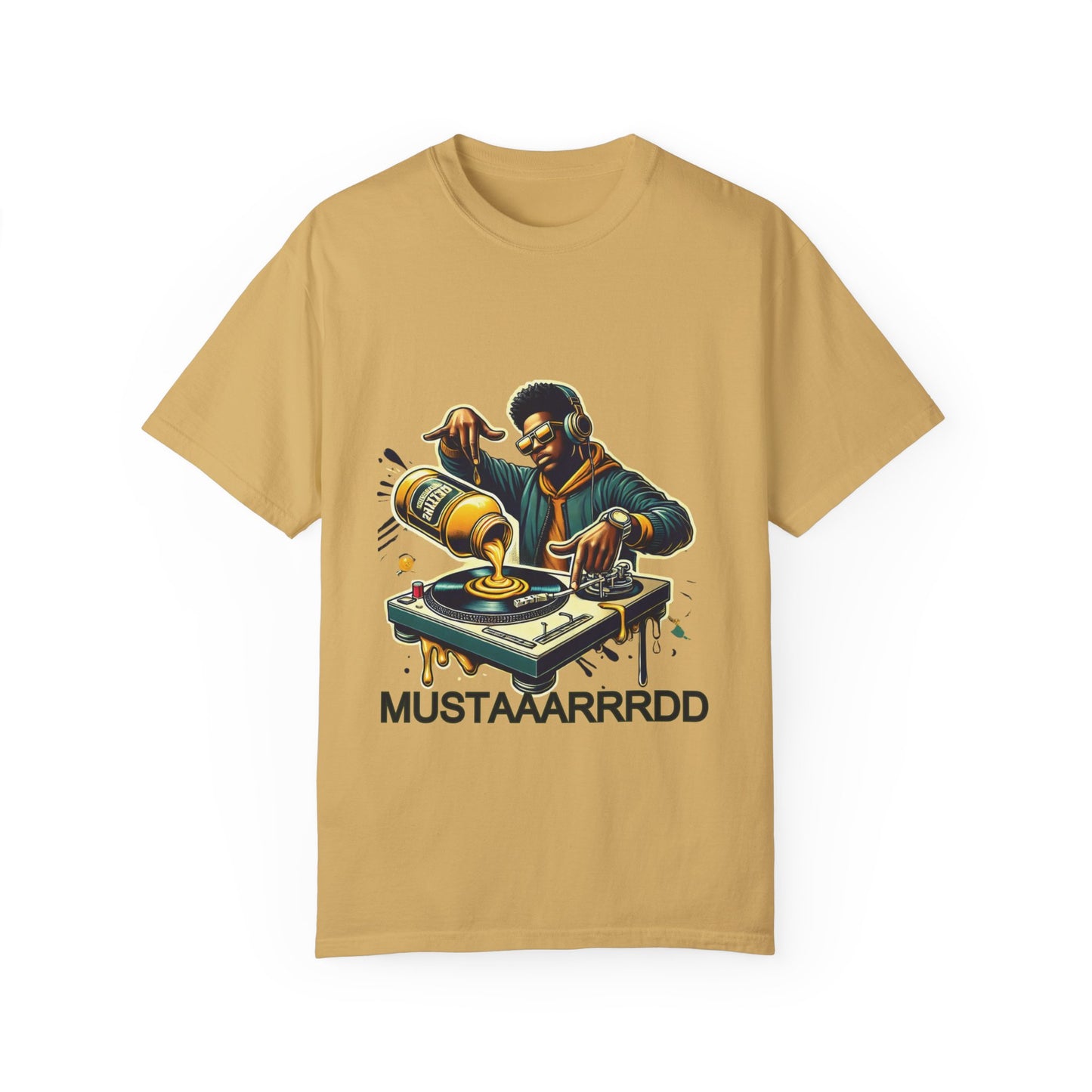 Mustard DJ T-Shirt, Hip Hop Song, Viral Gift, Unisex Tee, Garment-Dyed Shirt for Music Lovers, DJ Fans, Unique Tee, Mustard Shirt