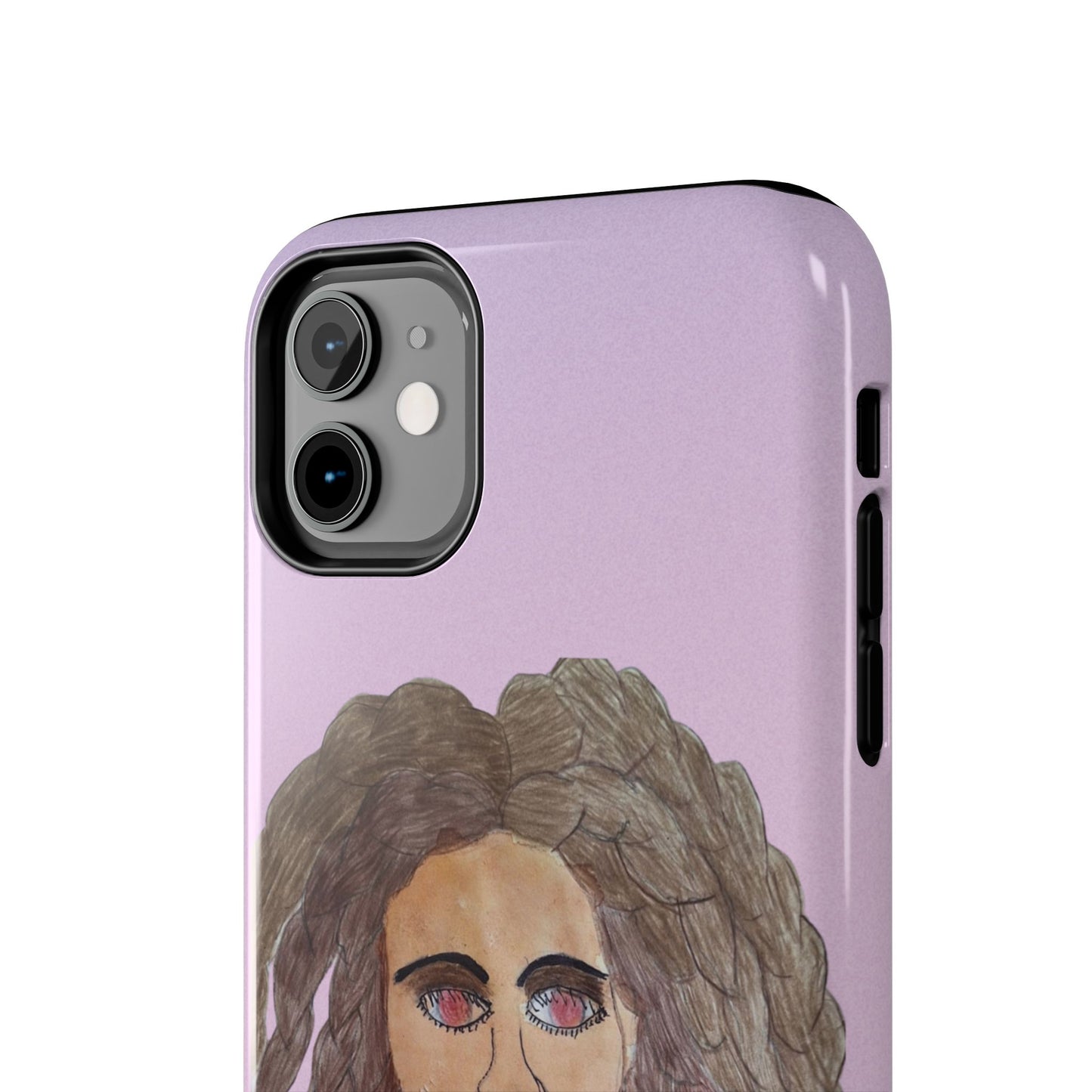 Black Woman Art Tough Phone Case, Hand-Painted Graphics, Original Art iPhone Cover, Protective Phone Case, Unique Artwork Case