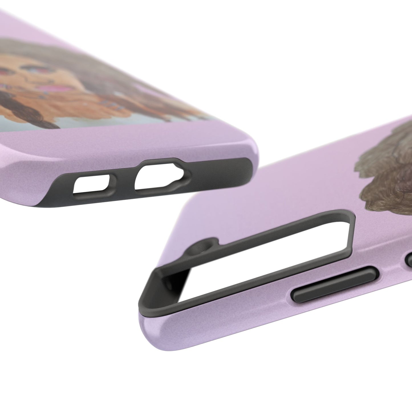 Black Woman Art Tough Phone Case, Hand-Painted Graphics, Original Art iPhone Cover, Protective Phone Case, Unique Artwork Case
