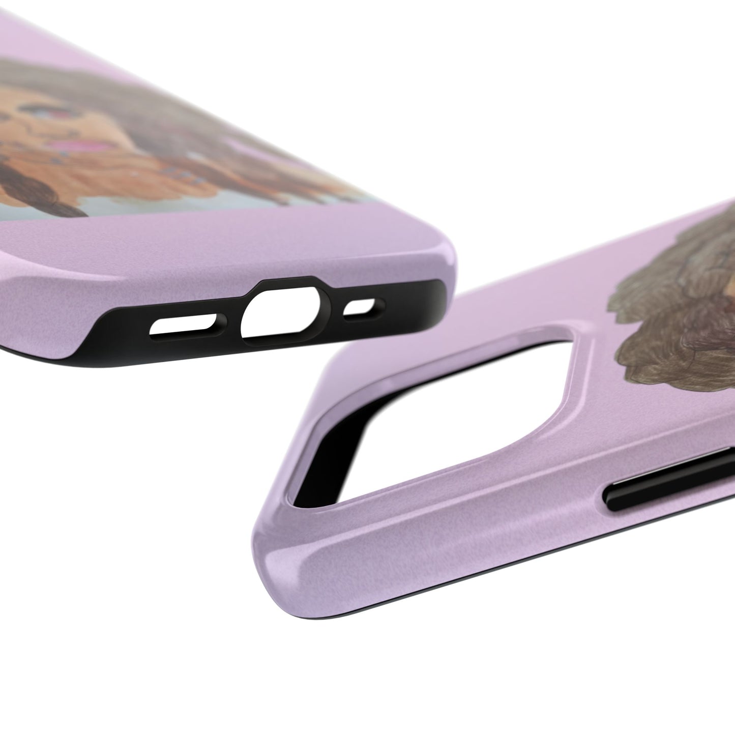 Black Woman Art Tough Phone Case, Hand-Painted Graphics, Original Art iPhone Cover, Protective Phone Case, Unique Artwork Case