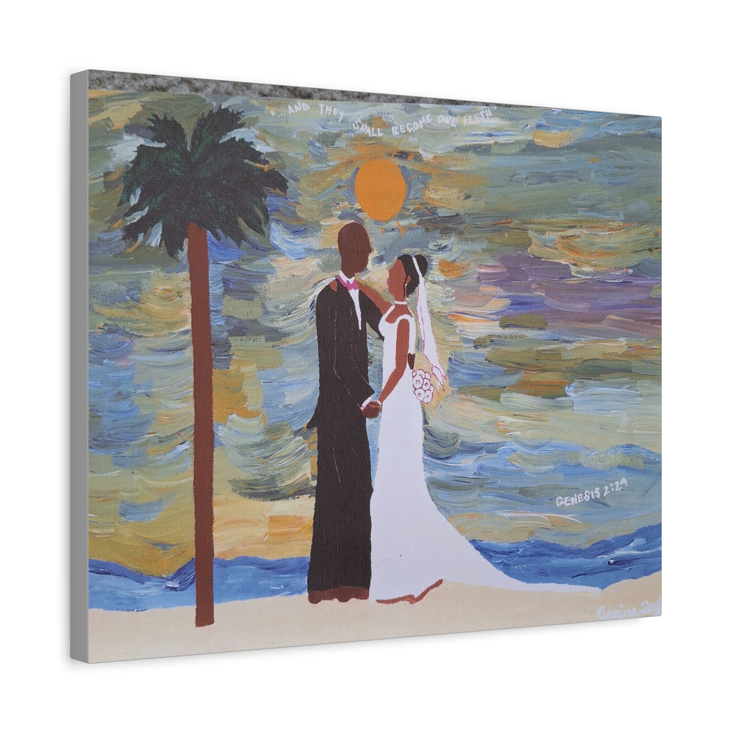 Canvas Art, Black Love Wedding Couple, Romantic Decor, Anniversary Gift, Personalized Wall Art, Wedding Keepsake, Matte Print, Stretched