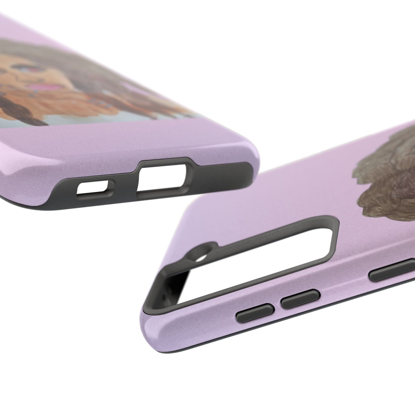 Black Woman Art Tough Phone Case, Hand-Painted Graphics, Original Art iPhone Cover, Protective Phone Case, Unique Artwork Case